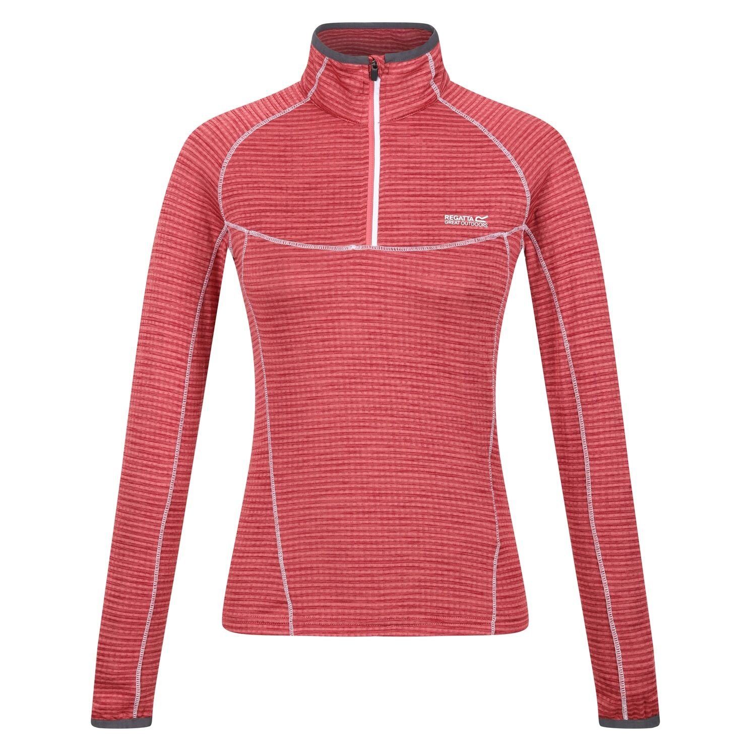 Regatta 2-in-1-Pullover Yonder Damen Powerstretch Shirt Midlayer Rot für