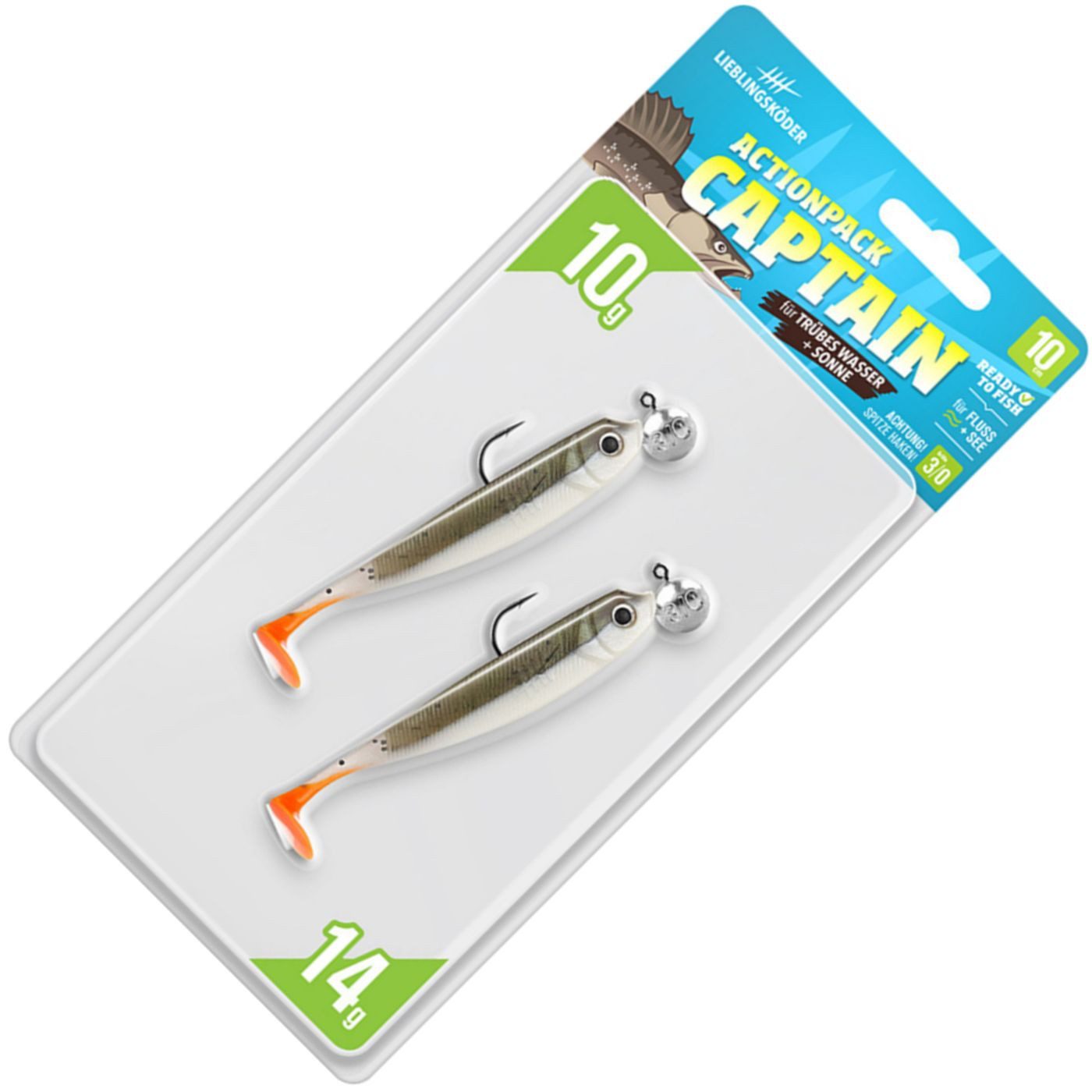 Lieblingsköder Kunstköder Lieblingsköder Actionpack 10cm - 2 montierte Gummifische