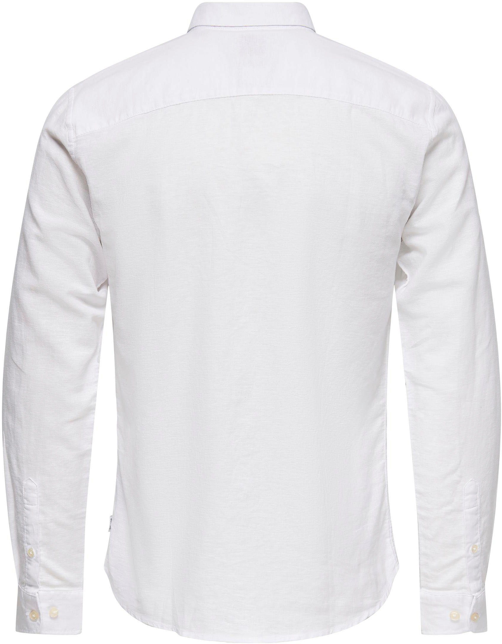 NOOS LINEN White SONS LS ONLY SHIRT Langarmhemd & SOLID ONSCAIDEN
