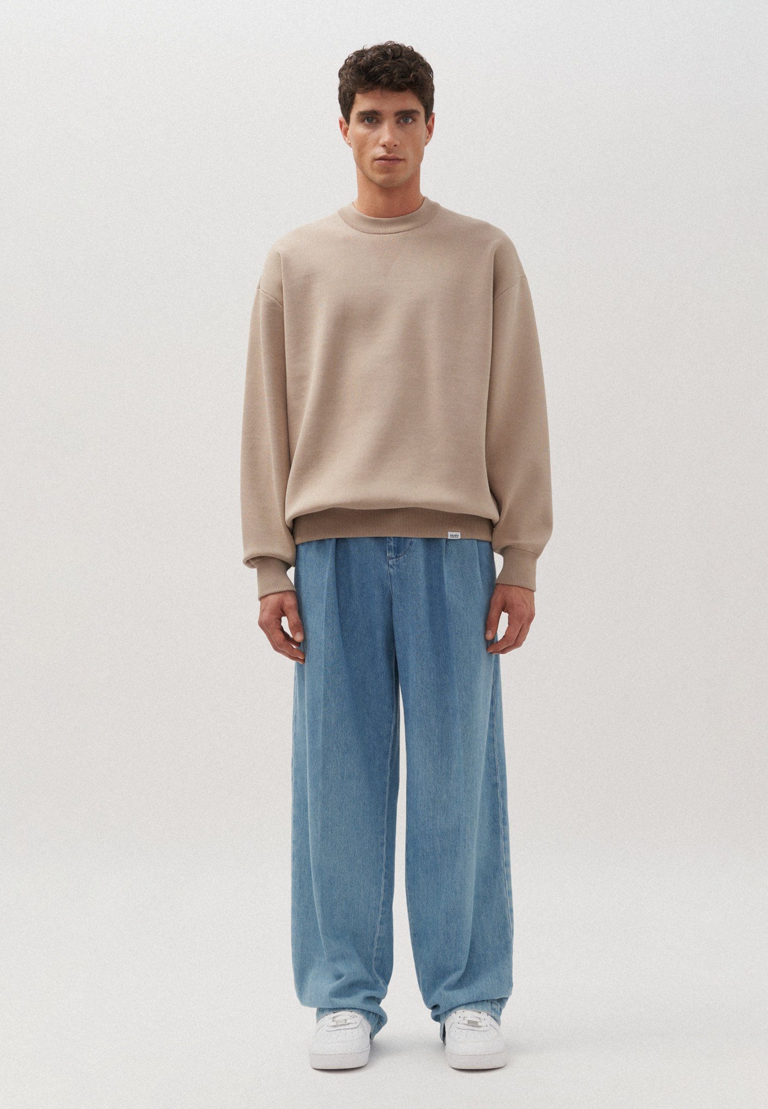 studio seidensticker Strickpullover Studio Langarm Rundhals Uni