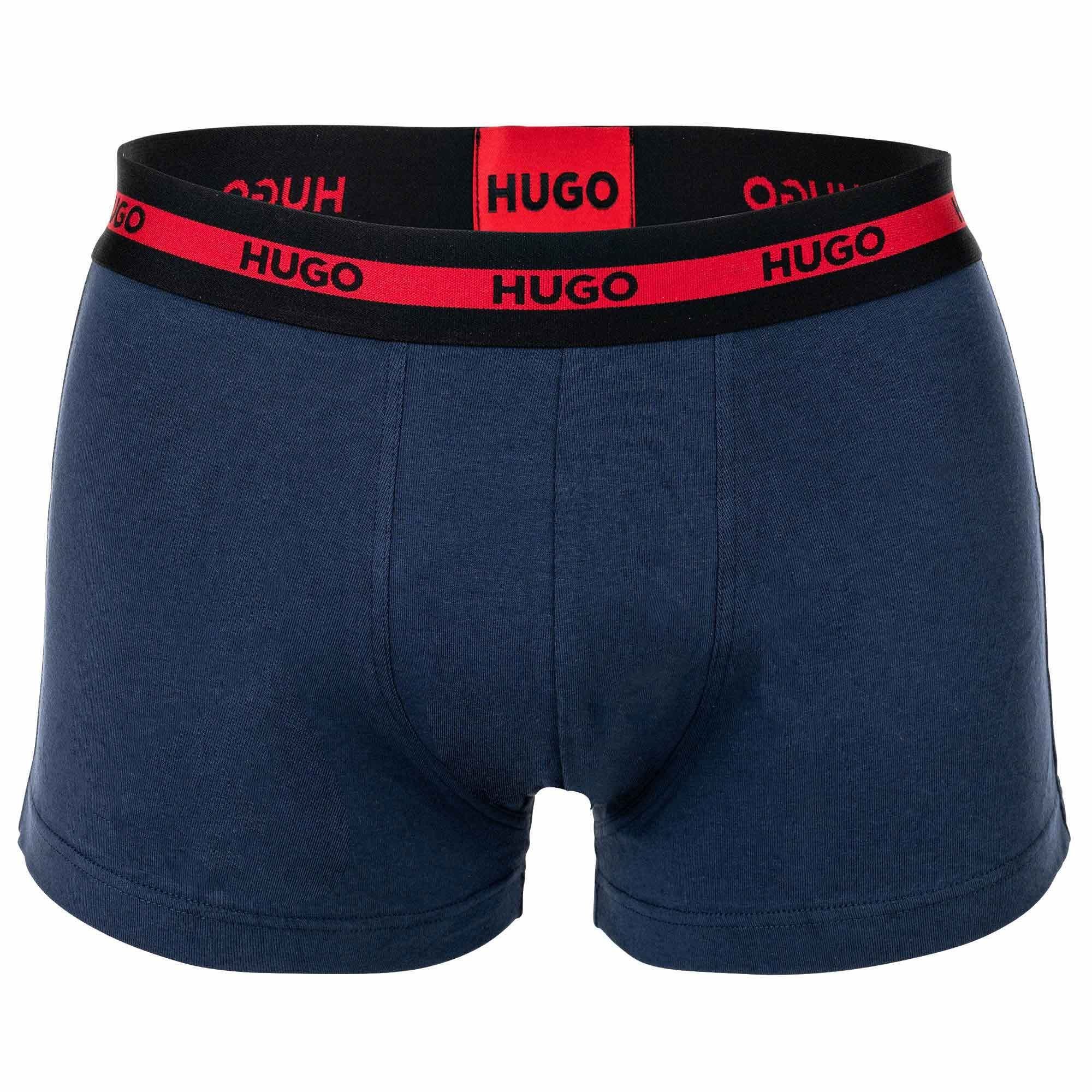 Rot/Blau/Schwarz Herren Pack HUGO TRUNK 3er Boxershorts, - Boxer TRIPLET