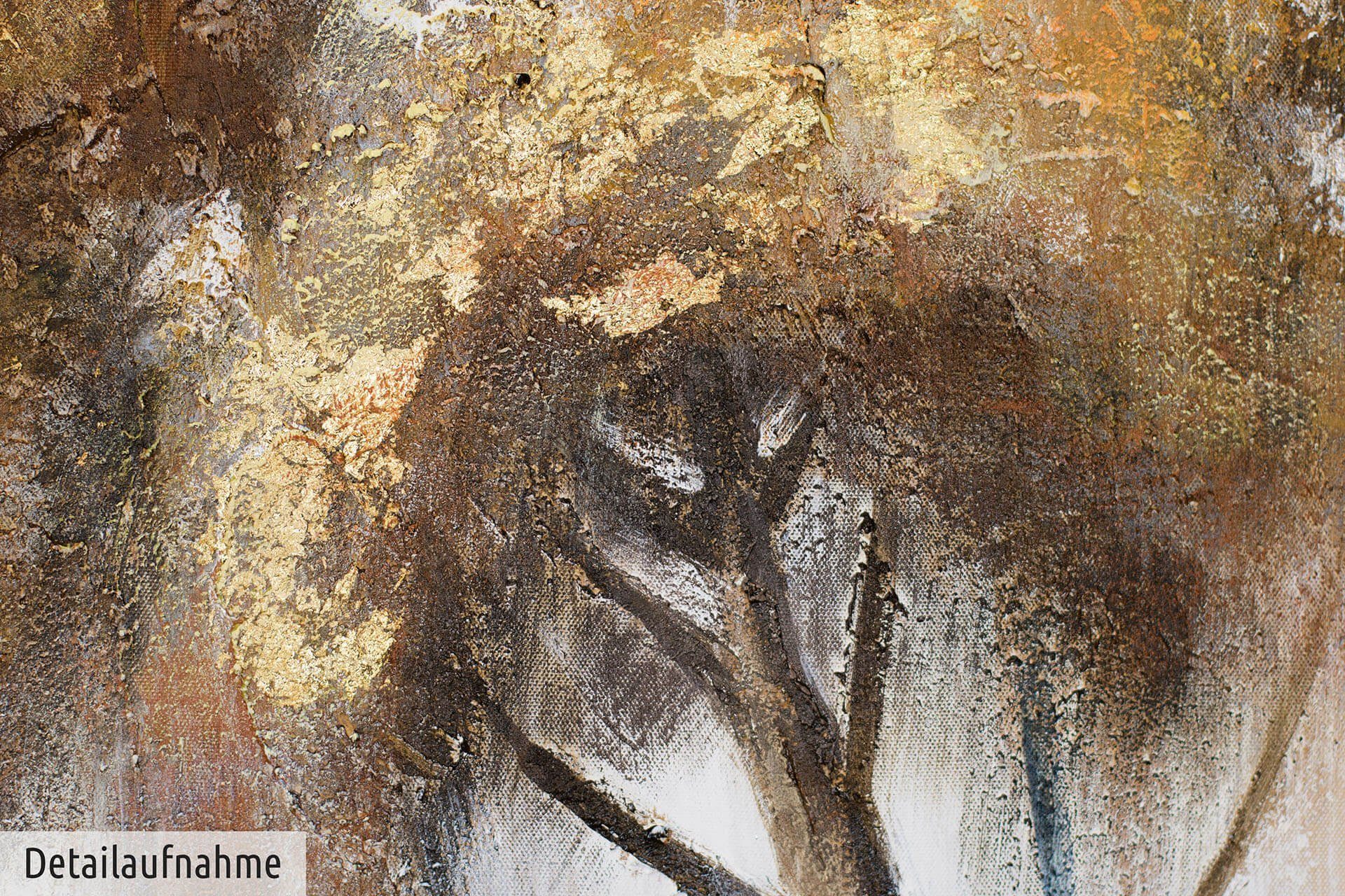 Leinwandbild Wandbild 100x75 Autumn 100% cm, KUNSTLOFT HANDGEMALT Gemälde Wohnzimmer Hello