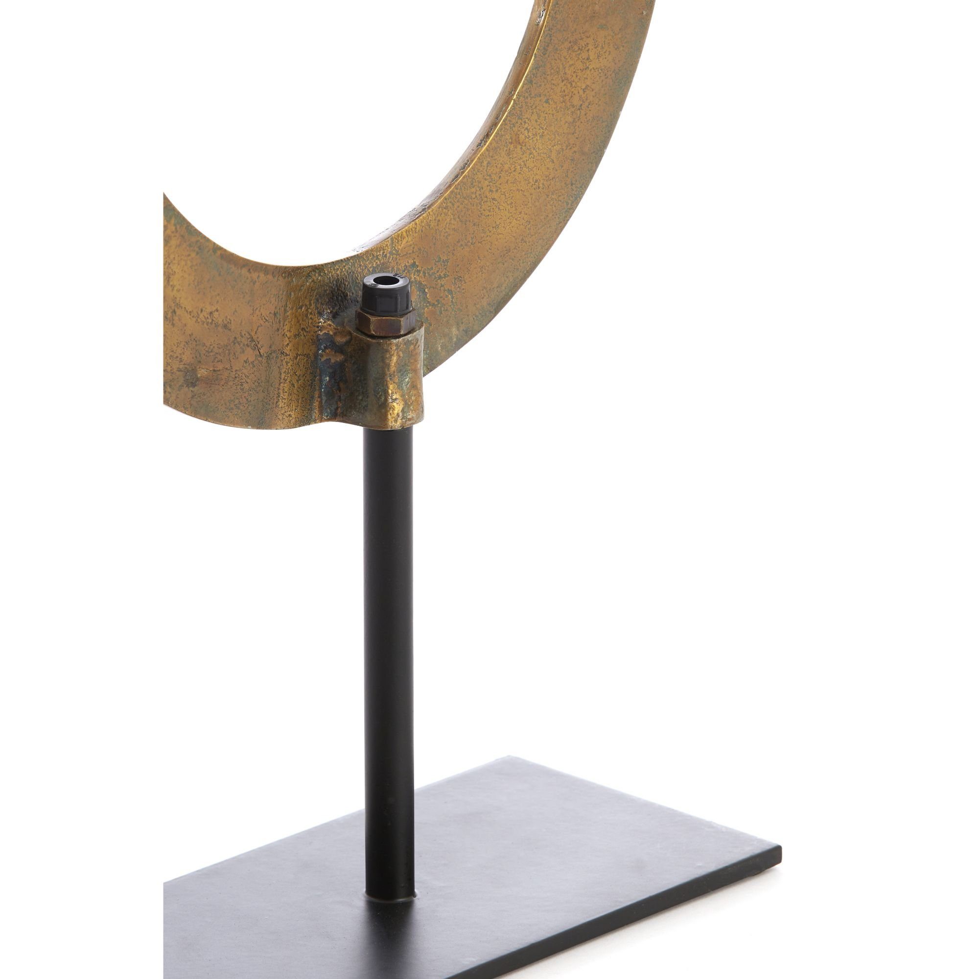 Antik Waiwo - Dekoobjekt auf 25x10x39cm Light & - Ornament Fuß Bronze/Schwarz Living