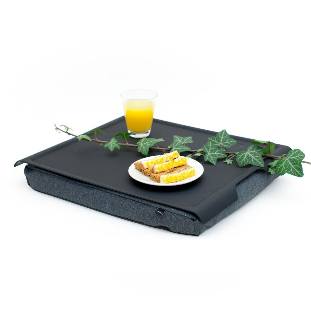 Schwarz-Grau Tablett Knietablett Laptray Anti-Slip Bosign (L) Laptop