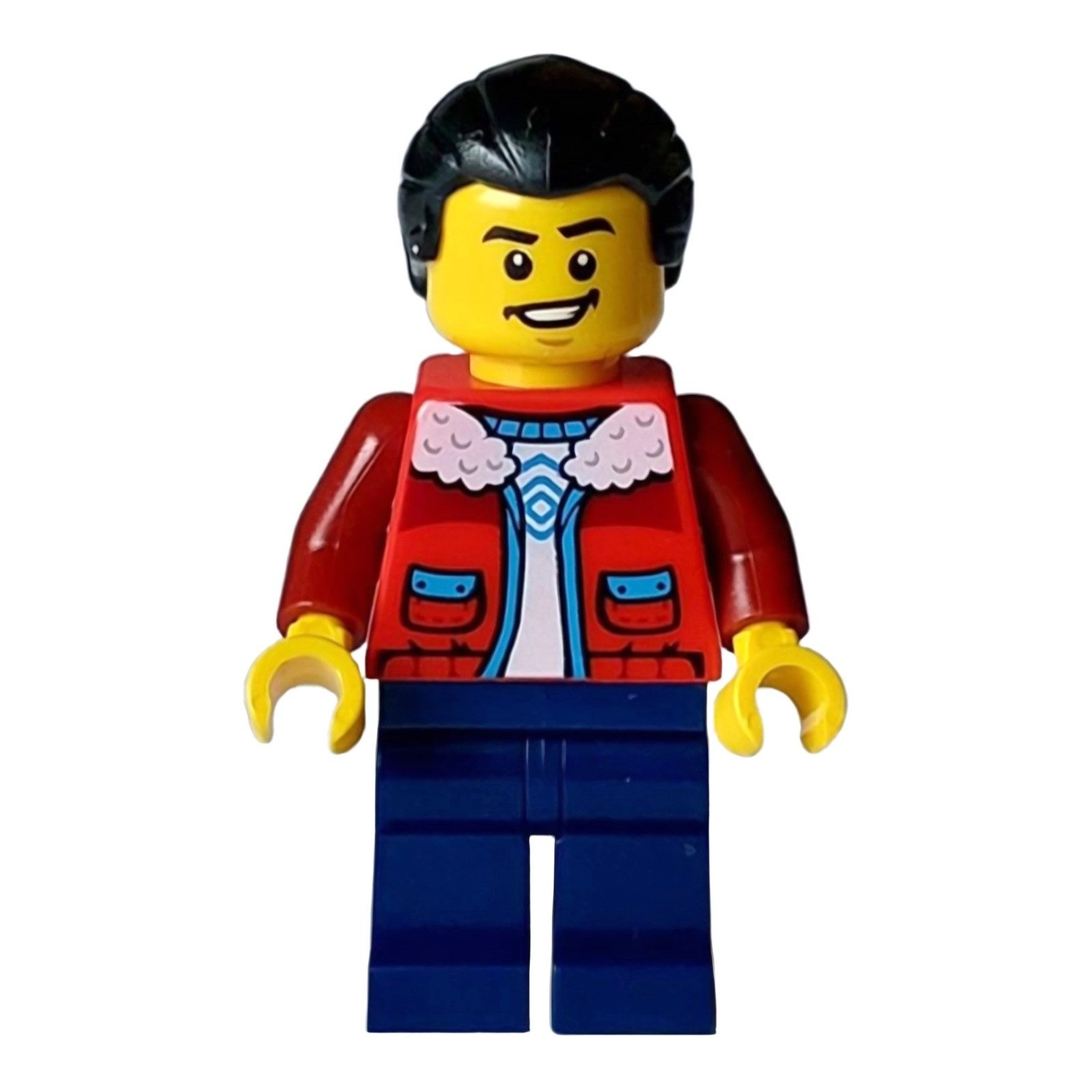 LEGO® LEGO Minifigur Man - Red Jacket with White Fleece Collar (hol354) Spielbausteine