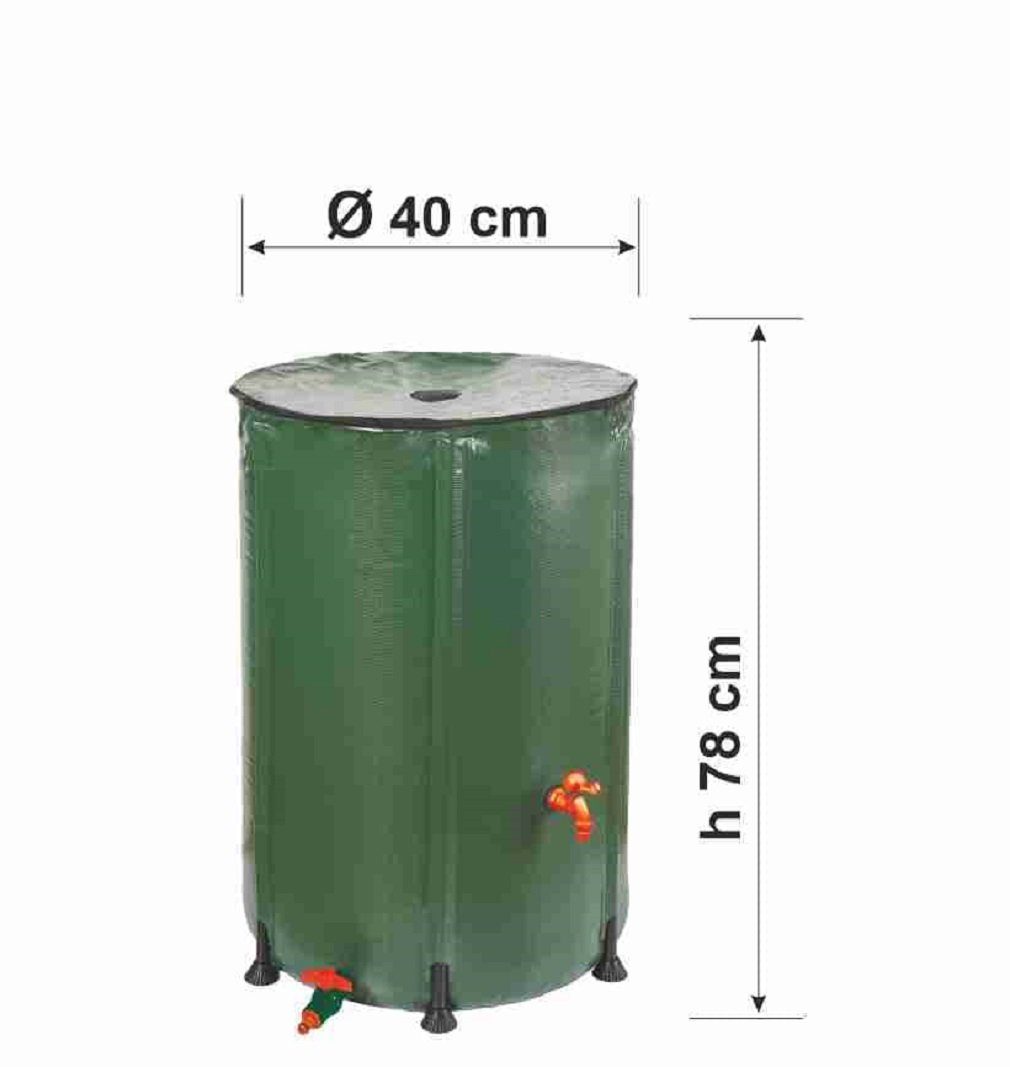 RAMP Regentonne grün in 3 Größen, 100 l, flexibel, langlebig, platzsparend