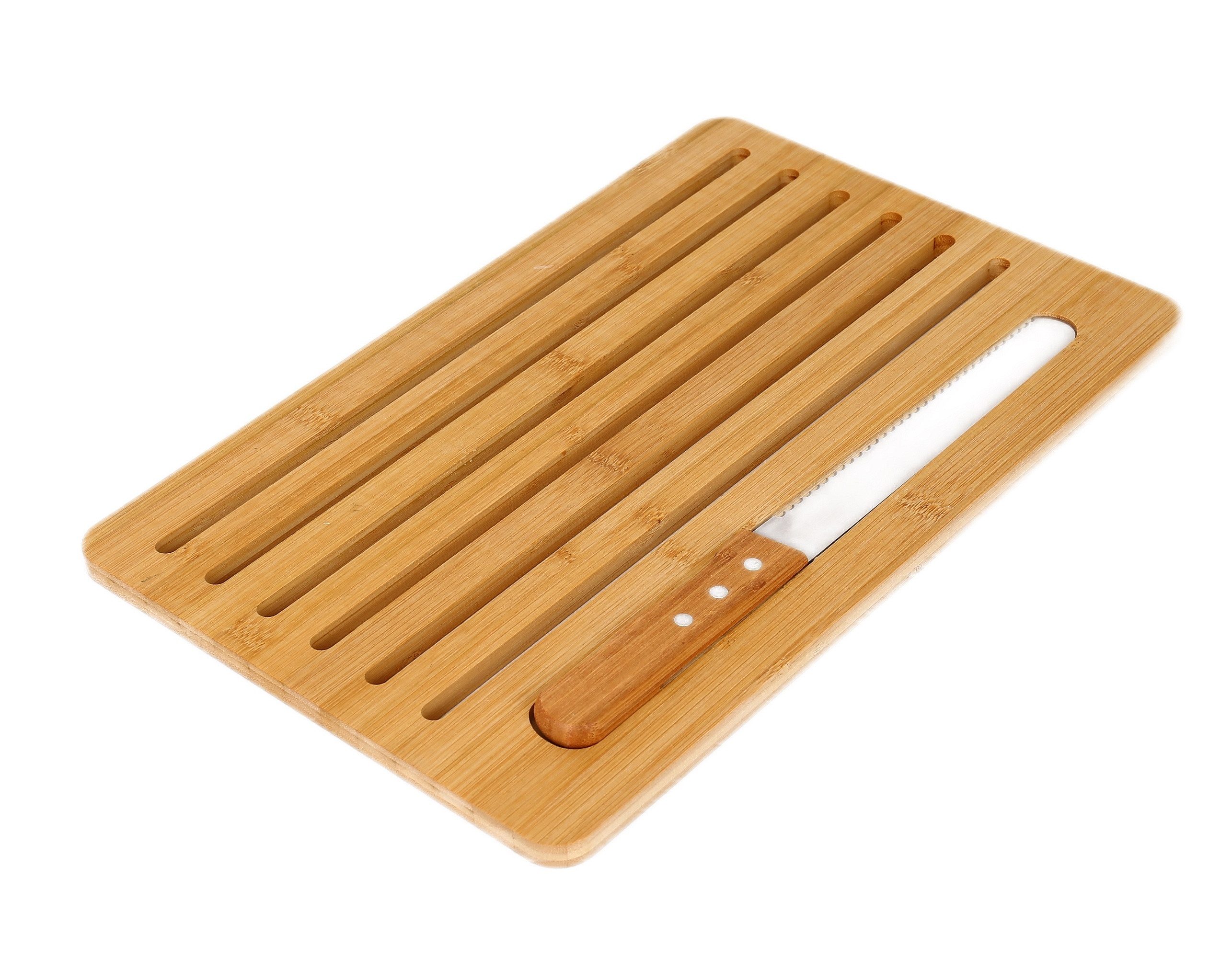 Cheffinger Schneidebrett Brotschneidebrett Schneidebrett Brotbrett mit Brotmesser Cheffinger