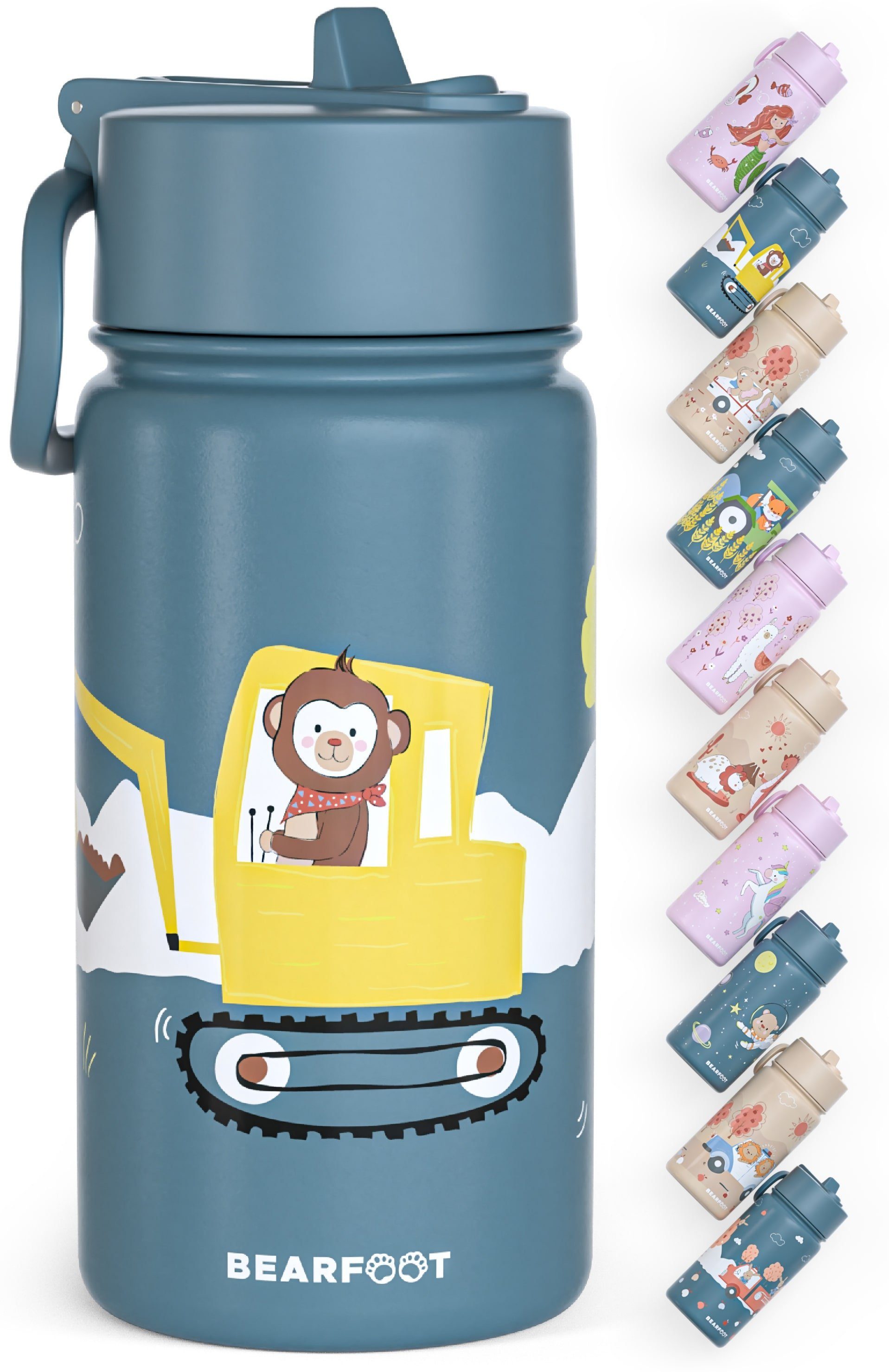 Trinkflasche Thermo Kinder Trinkflasche Edelstahl - Bagger