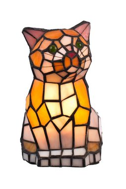 BIRENDY Stehlampe Lampe im Tiffany Style Tiff101 Figurenlampe Katze Glaslampe