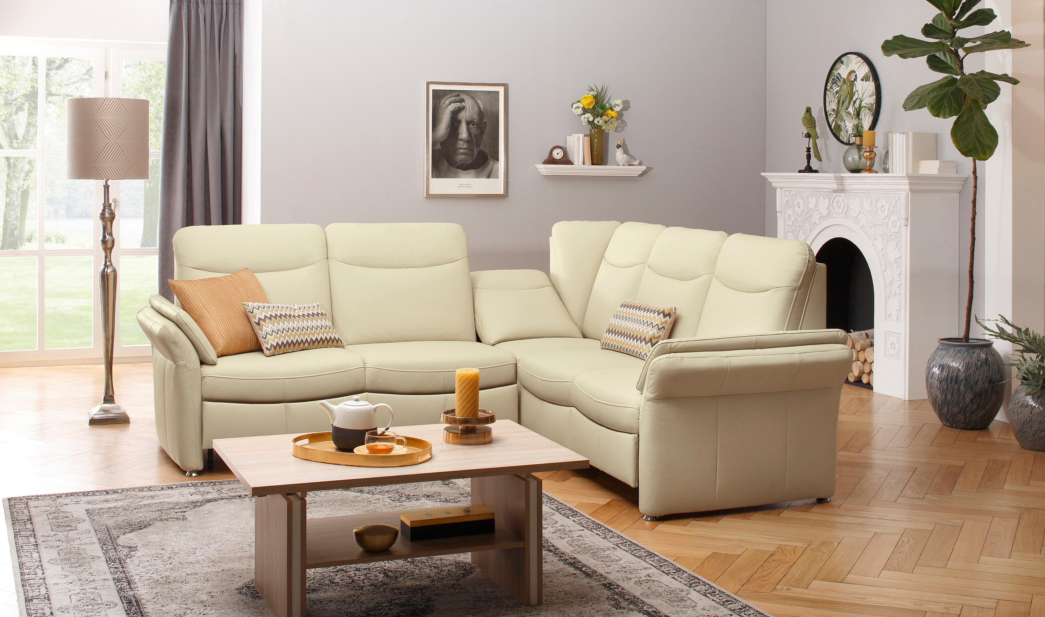 Home affaire Ecksofa "Tahoma L-Form" mit Armlehnfunktion, wahlweise Bettfun günstig online kaufen