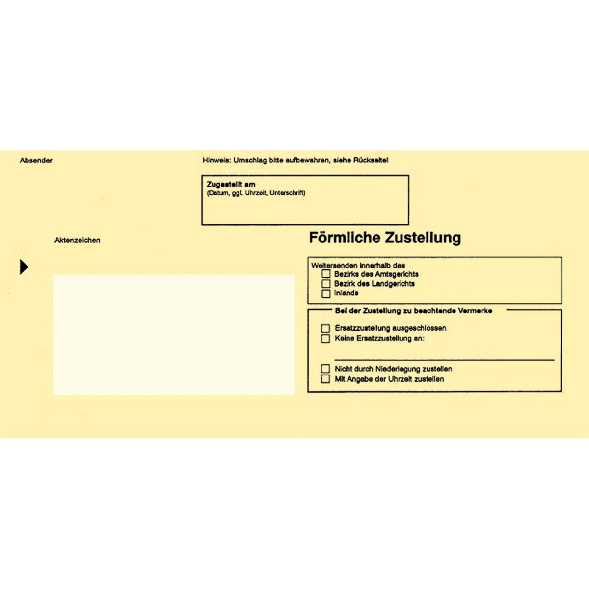RNK Verlag Briefumschlag Postzustellung Innerer Umschlag DINlang nassklebend mit Fenster VE=100