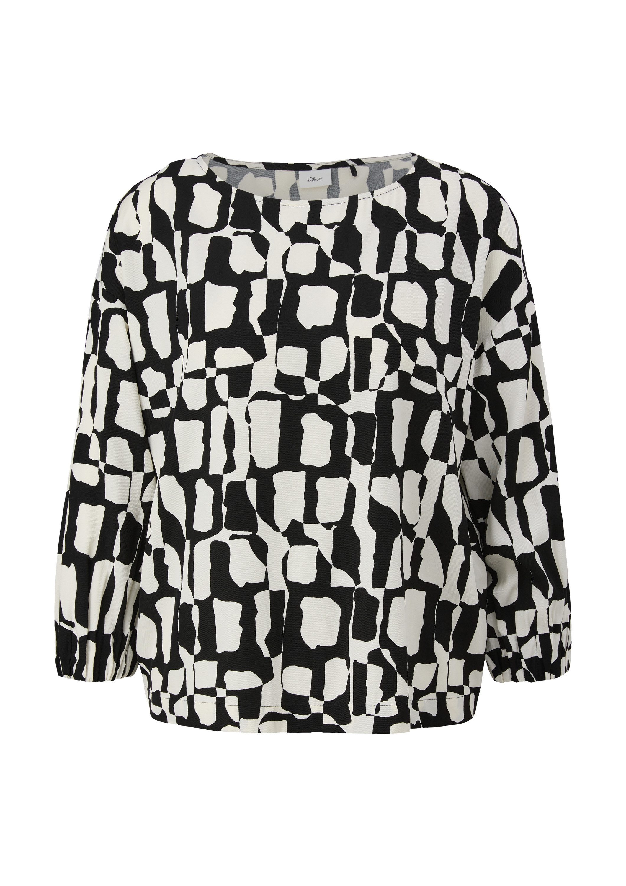 s.Oliver Kurzarmbluse Bluse Locker geschnittene Bluse günstig online kaufen