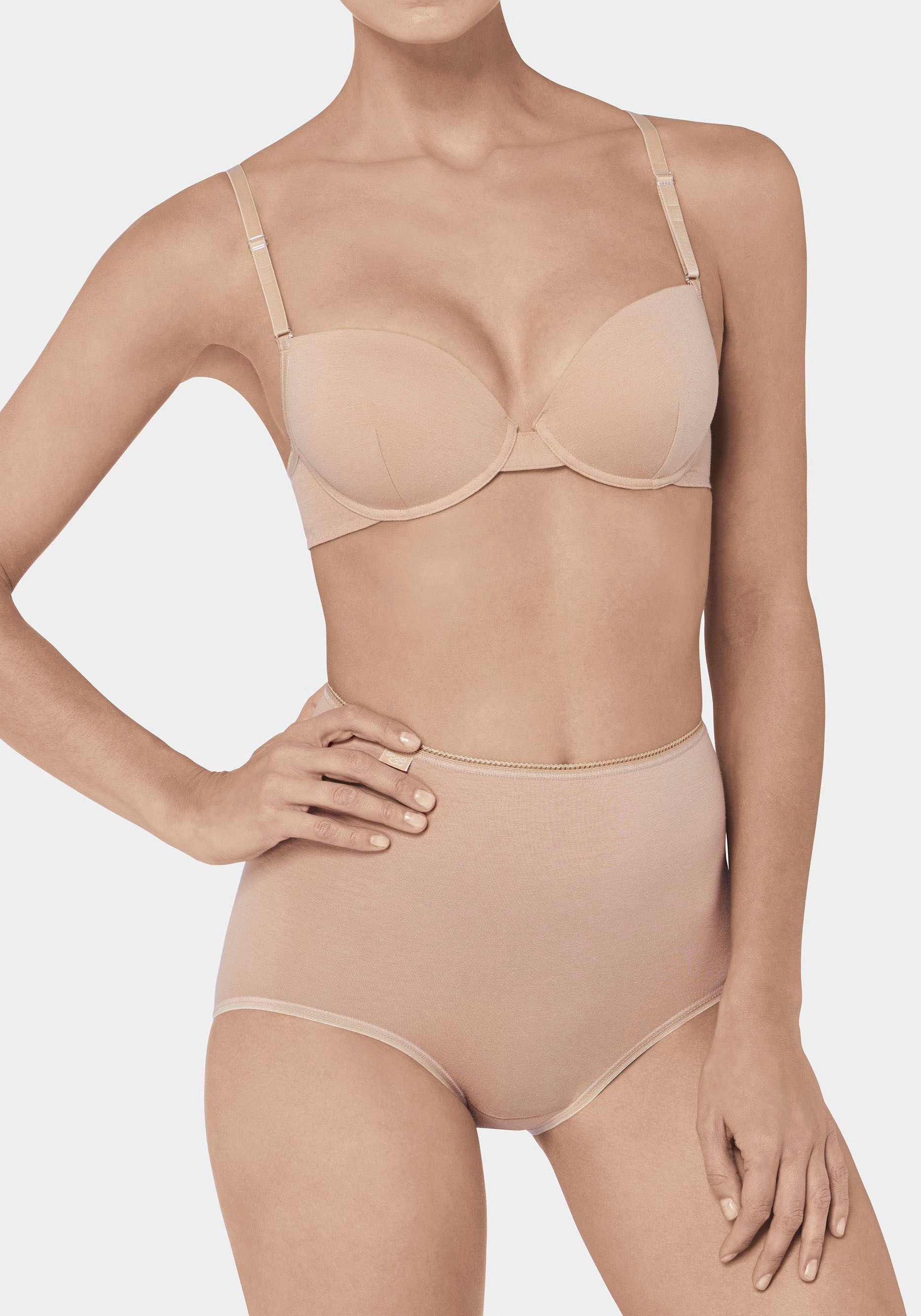 sloggi Maxislip 24/7 Cotton (3er Pack) höher geschnittene Passform, elastisch, Spitze, blickdicht, weich