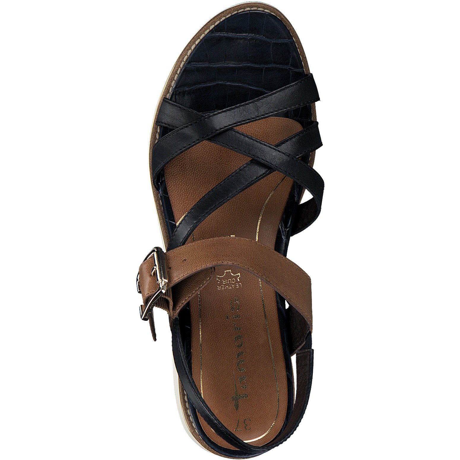 cognac Tamaris / Damen Sandalette Tamaris navy 1-28252-24-804 Sandale