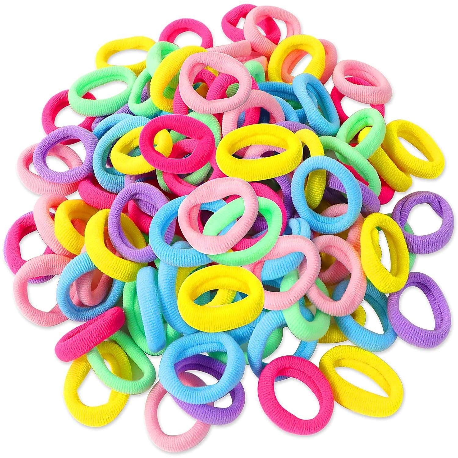 Haargummi 100 Stück Haargummis Mädchen Mini Nahtlose Elastische Baby Haarbänder