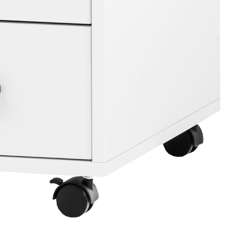 Lomadox Aktenschrank in Büromöbel mit Kreideweiß FALUN-80 Aktenschrank Kombination