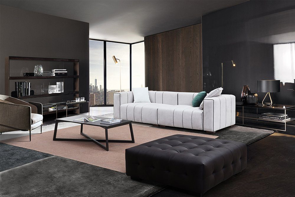JVmoebel 4-Sitzer, Sofa Kunstleder Couch Big Luxus Wohnzimmer Sitz Polster  Viersitzer