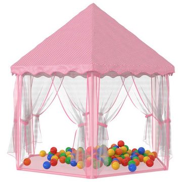 vidaXL Spielzelt Prinzessin-Spielzelt mit 250 Bällen Rosa 133x140 cm Kinderzelt