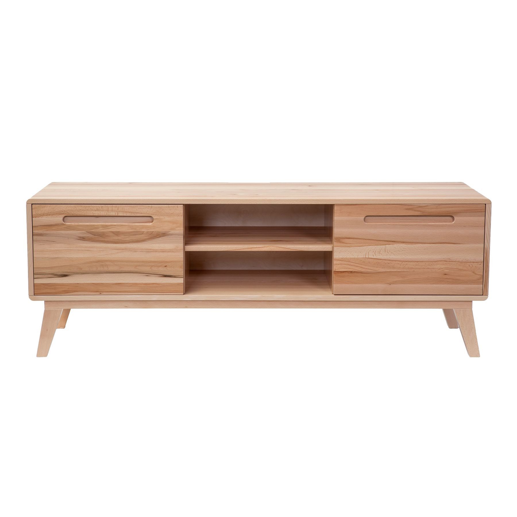 ERST-HOLZ Lowboard Lowboard Fernsehschrank Holzkommode mit 2 Türen 1 Ablage aus Kernbuche, V-90.51-12 Lowboard mit 2 Türenin zwei Größenaus Rotbuche