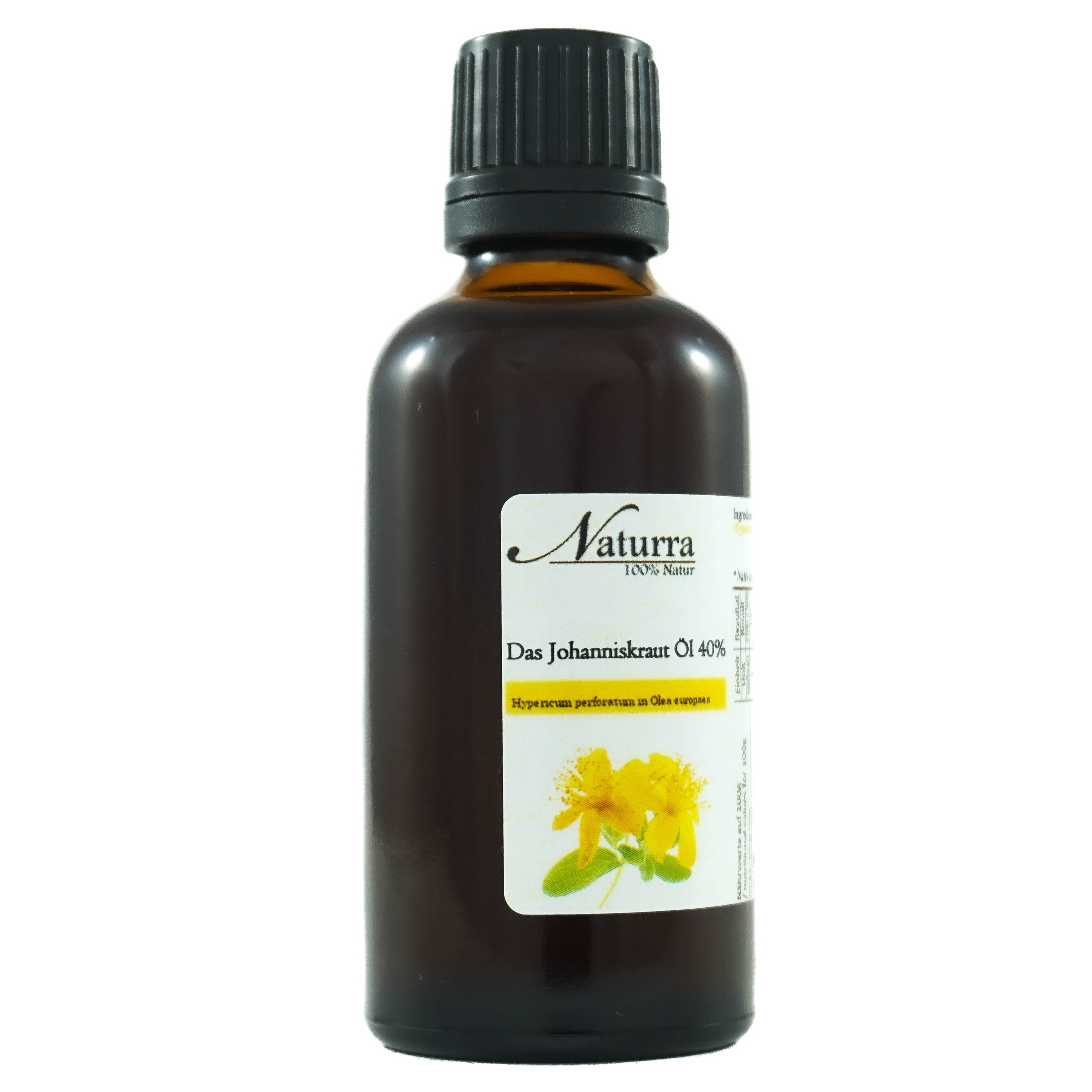 Naturra Körperöl Bio Johanniskraut Mazerat echtes Roröl premiumqualität aus Deutschland, Echtes Rotöl deutsche Produktion, Premium in Lebensmitelqualität, Glas