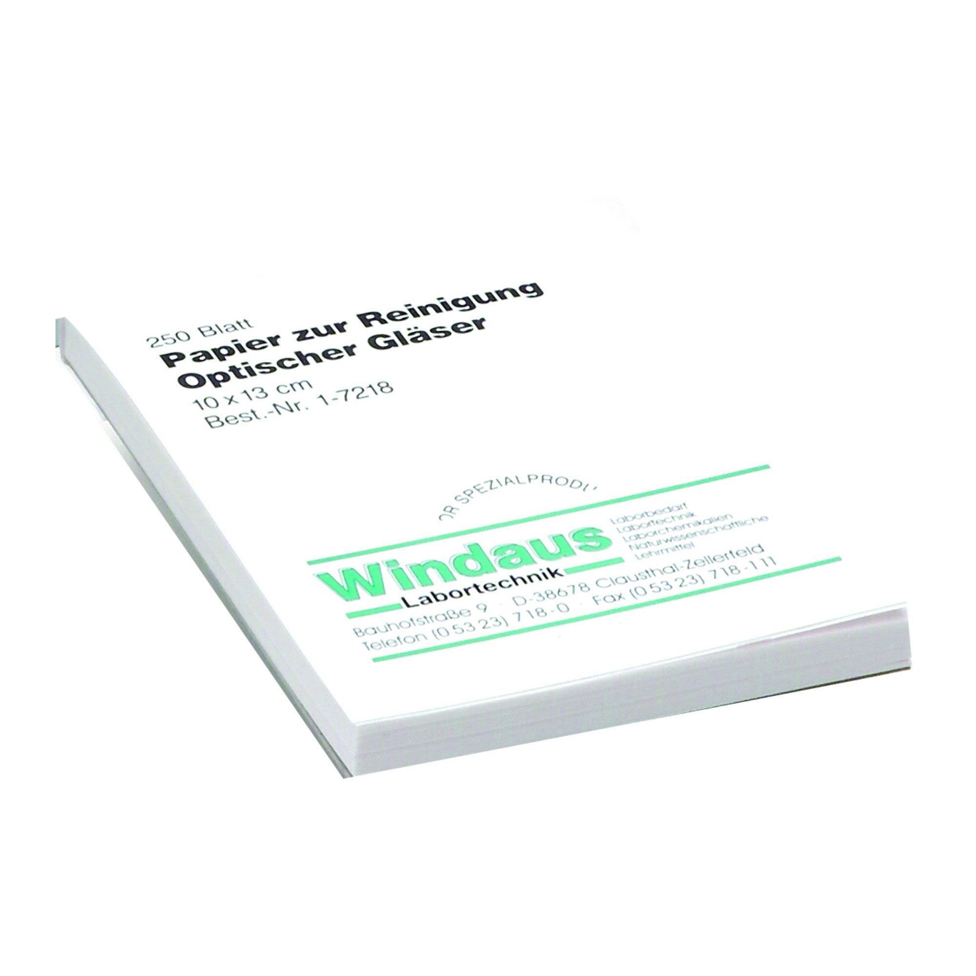 Windaus Linsenreiniger Windaus Linsen Reinigungspapier, Block mit 250 Blatt 10x13 cm