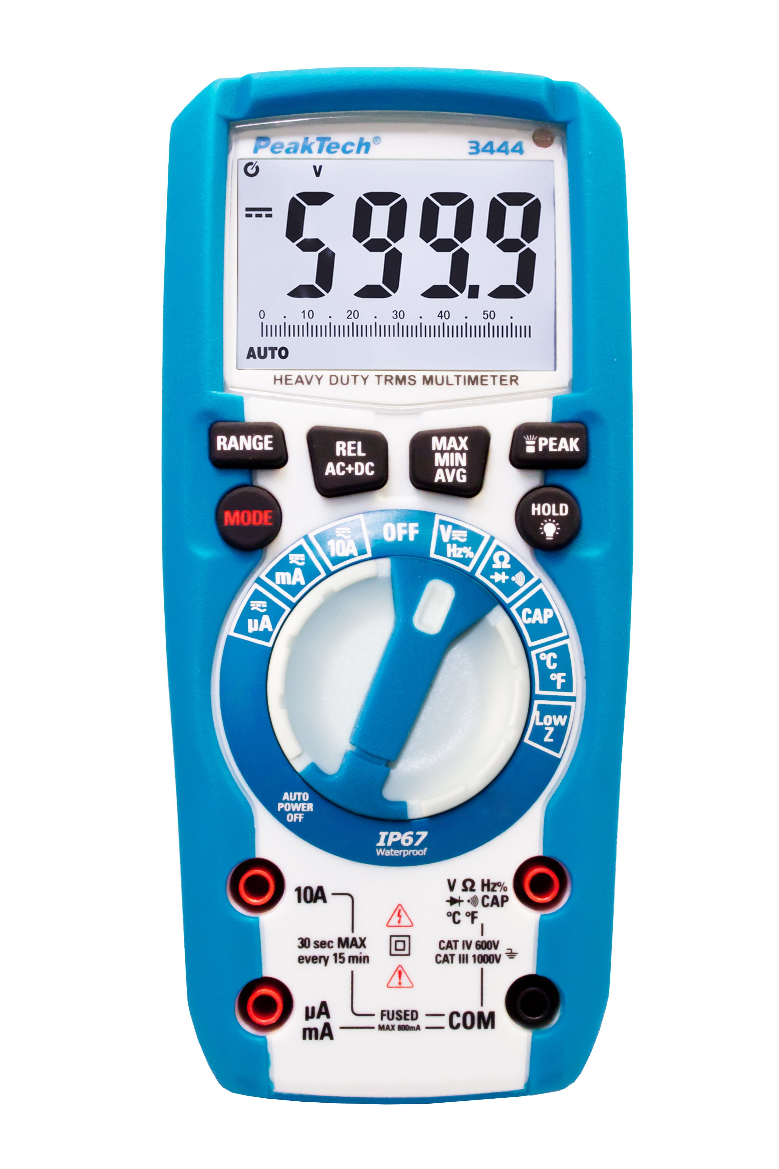 PeakTech Multimeter PeakTech TrueRMS 3444: 6.000 ~ Digitalmultimeter wasserdicht ~ Counts