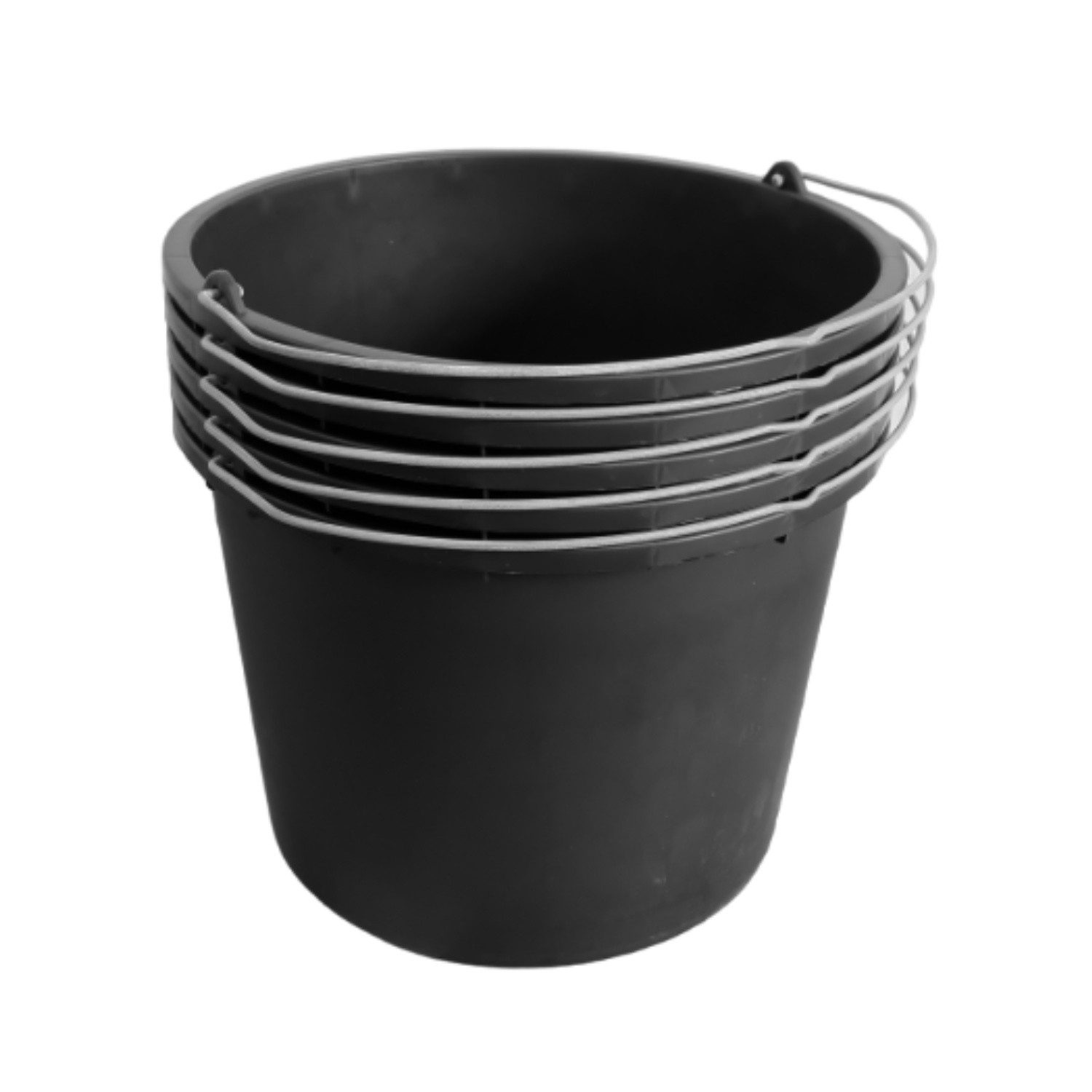 ViD Baueimer 5 Stück Mörteleimer/Betoneimer 12 Liter, Ø30 x 23 cm