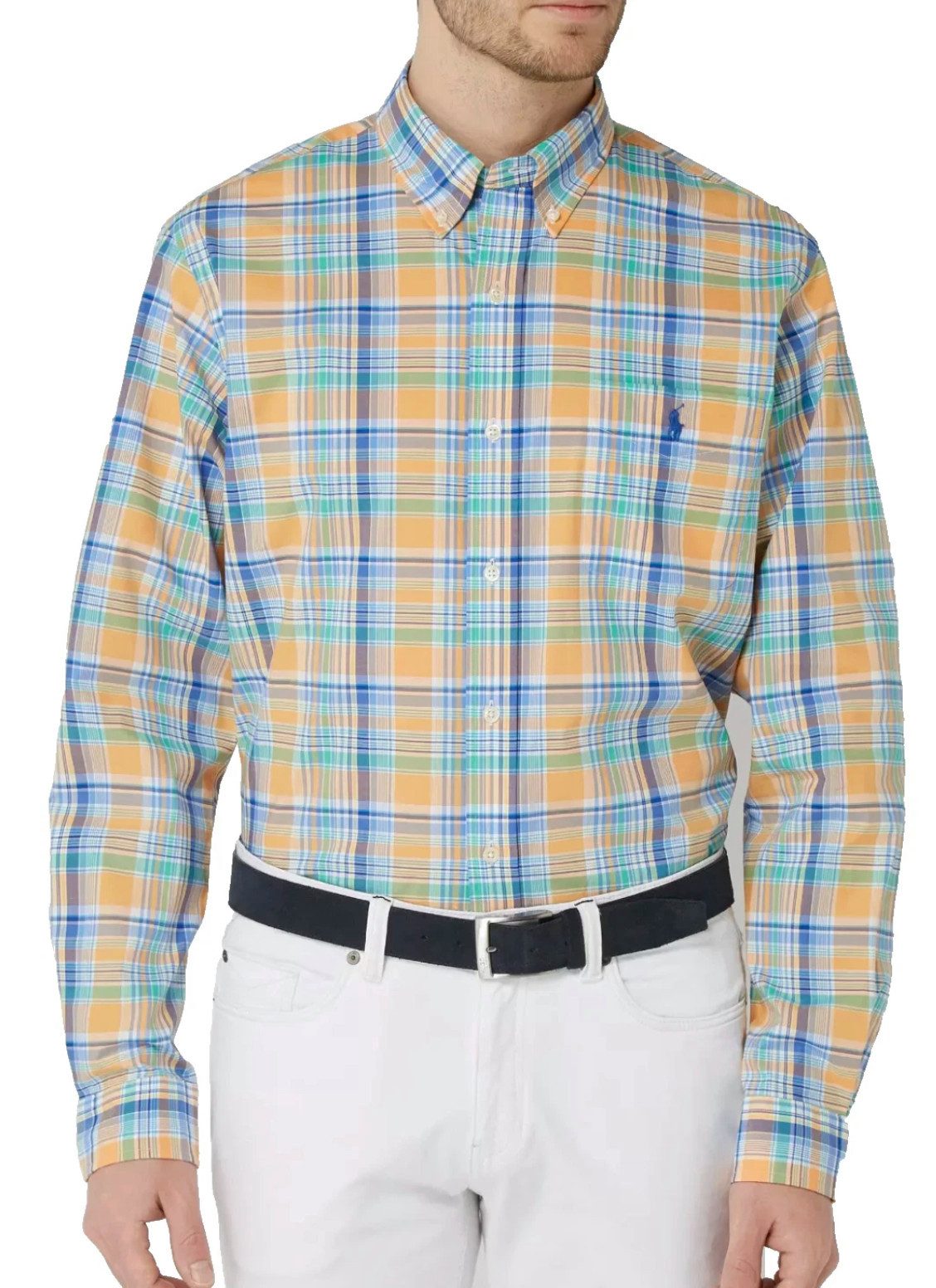 Polo Ralph Lauren Karohemd Herren Kariertes Hemd mit Stretch & Brusttasche Für Frühling und Sommer oder stilvolle Freizeitlooks.