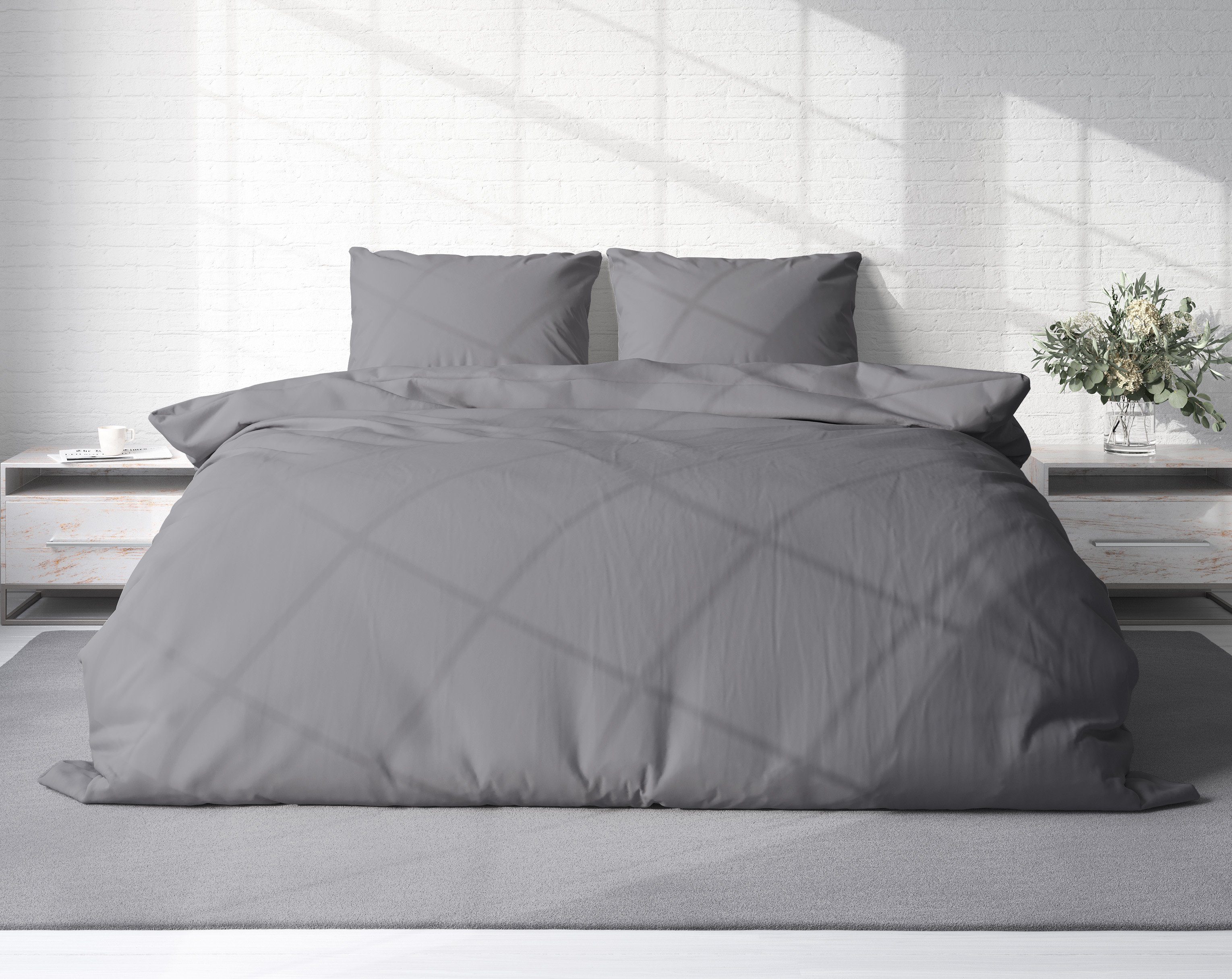 One Home Bettwäsche Unifarben Einfarbig, Renforcé, günstig online kaufen