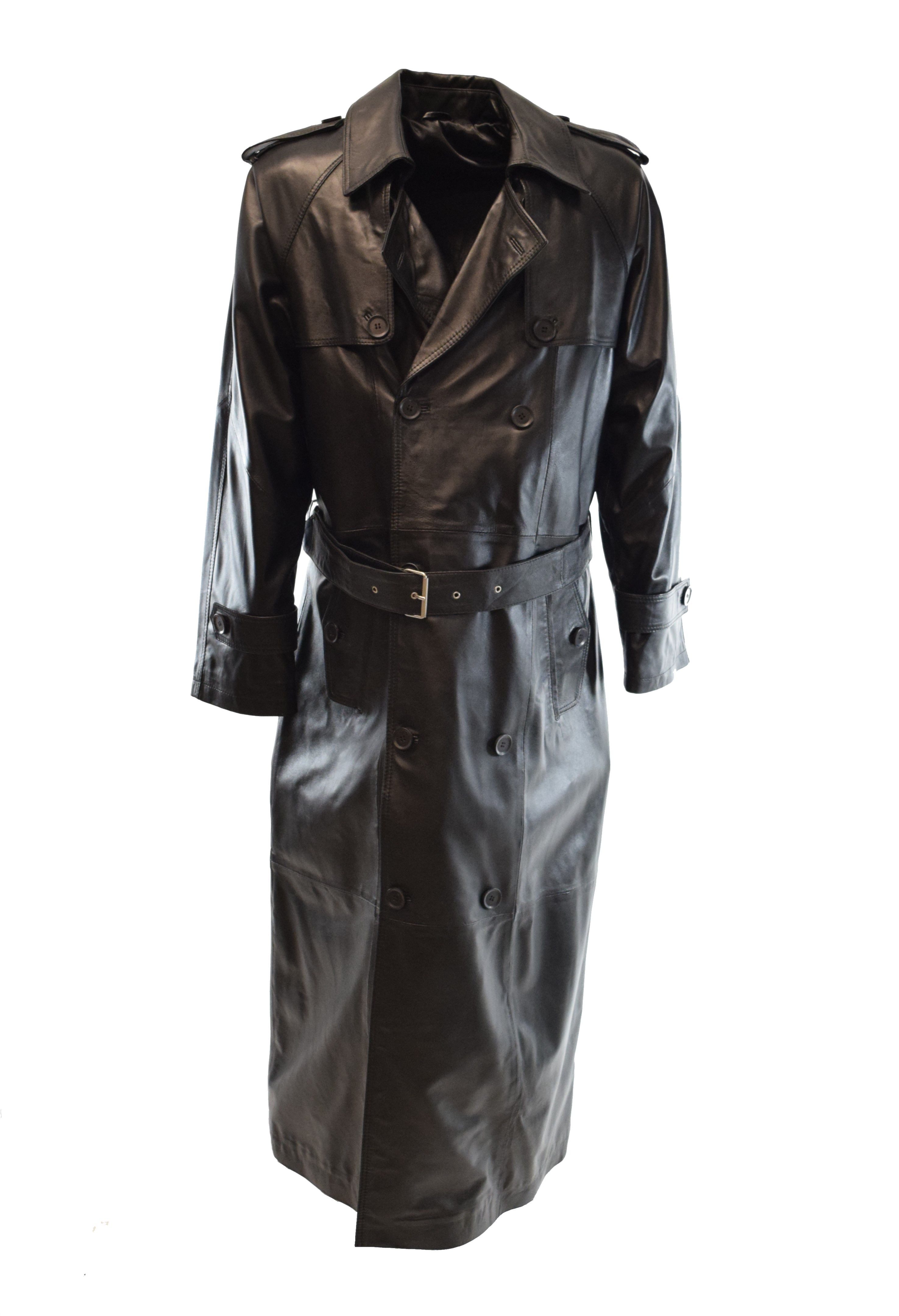 Zimmert Leather Ledermantel Robert Militär Mantel, Herren, Schwarz, weiches günstig online kaufen