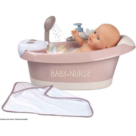 Smoby Puppen Badewanne Baby Nurse, elektronische Puppen-Badewanne, rosa, mit Lichteffekten