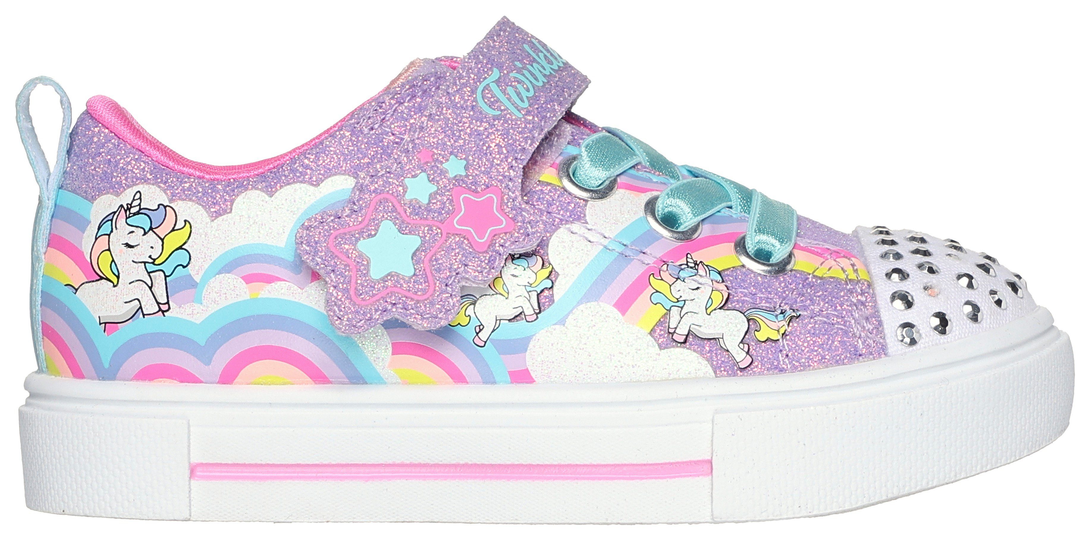 Skechers TWINKLE SPARKS - JUMPIN CLOUDS Lauflernschuh Blink,-Klettschuh mit Nieten, Größenschablone zum Download – Bild 4 von 5