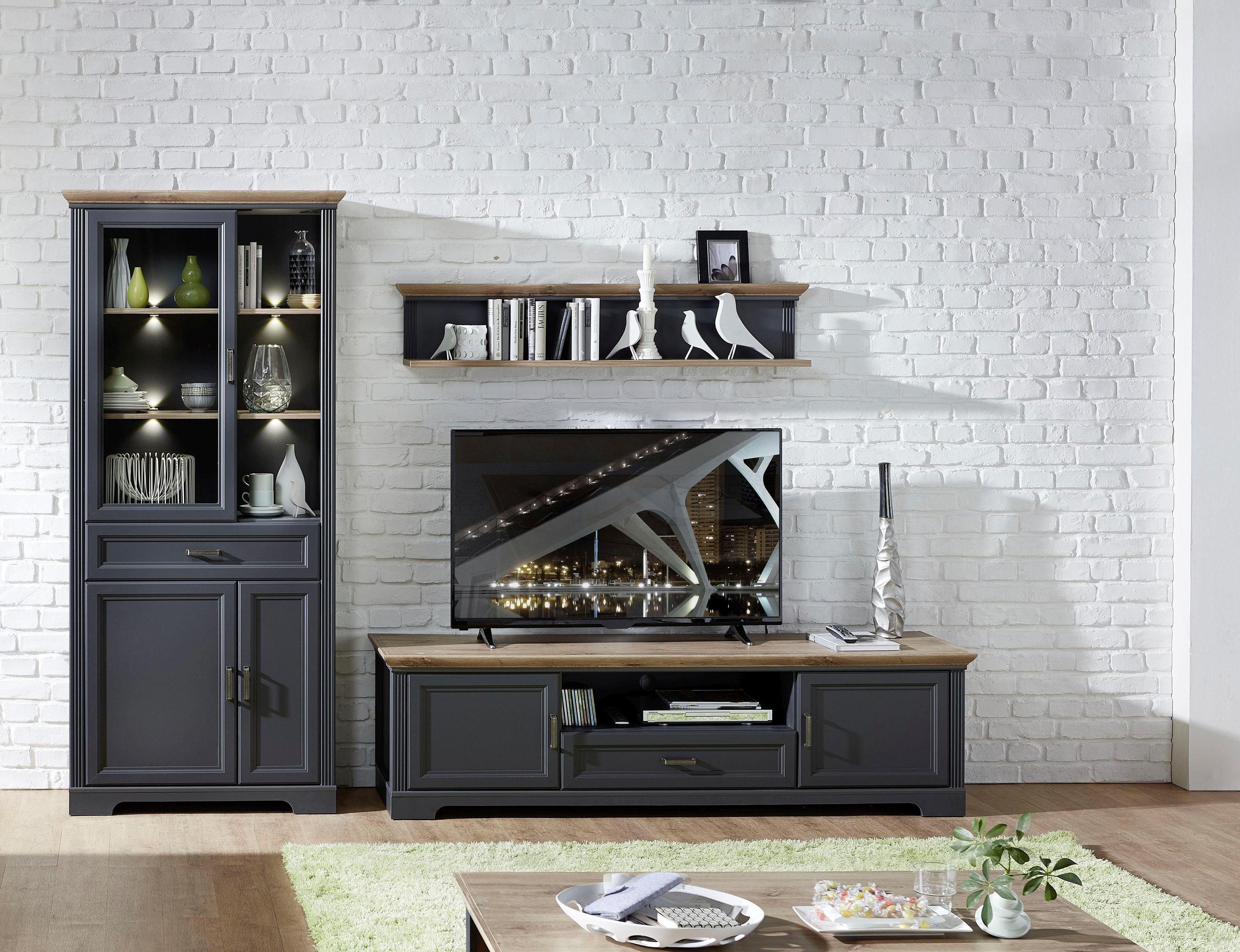 Innostyle Wohnwand Jasmin, (Set, 3-St), inkl. LED-Beleuchtung, mit Soft-Close-Funktion