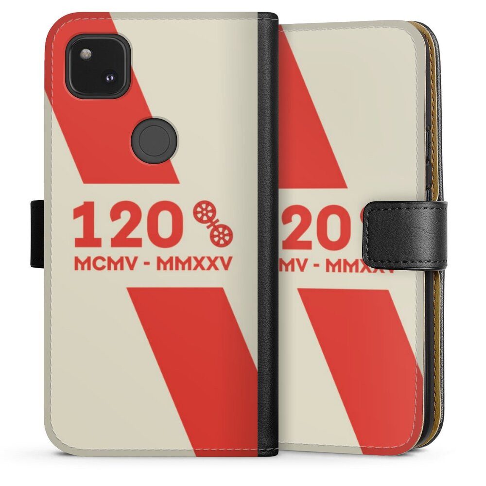 DeinDesign Handyhülle 1. FSV Mainz 05 E.V. 120 Jahre Bundesliga, Google Pixel 4a Hülle Flip Case Klapphülle Handytasche Leder