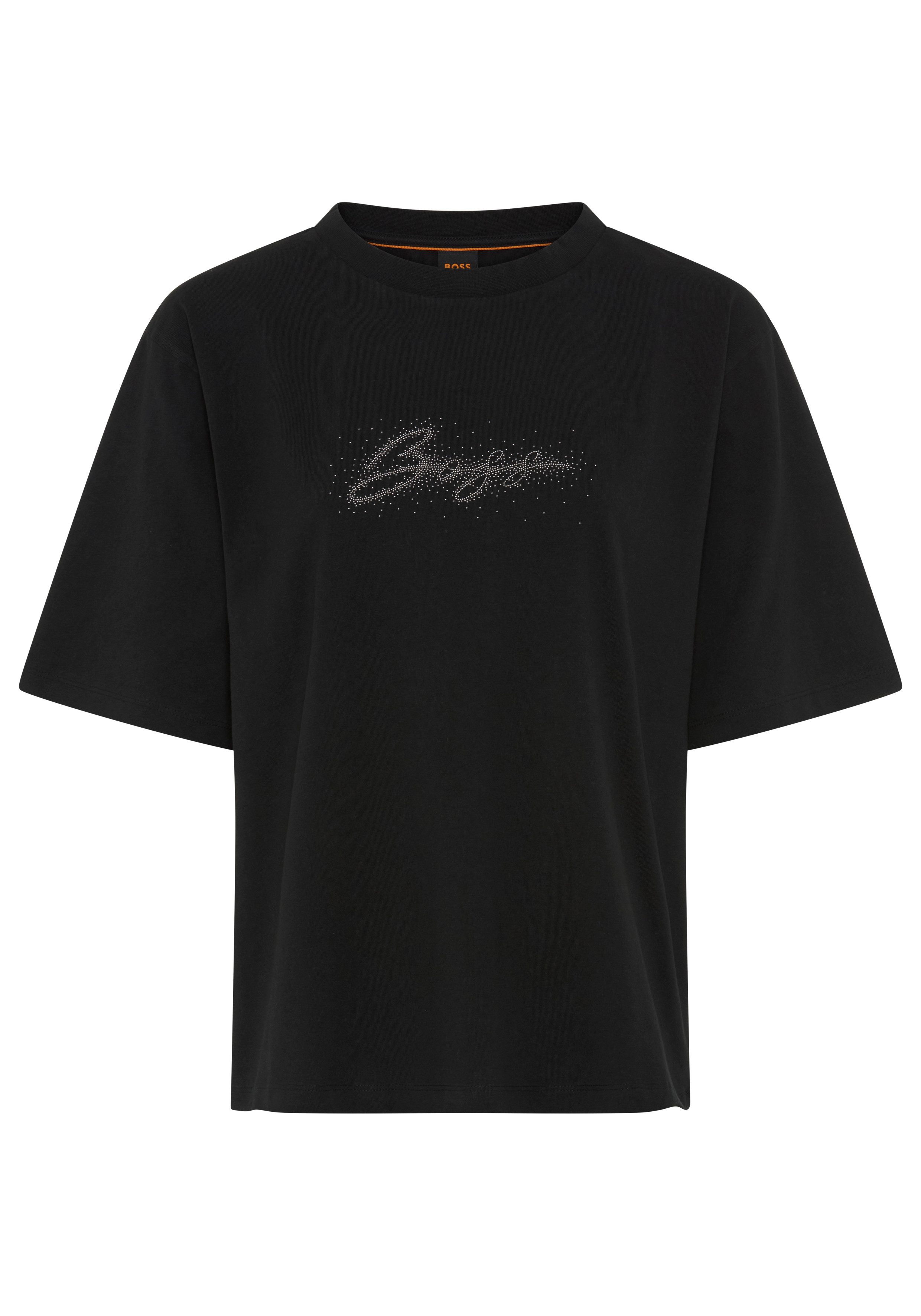 BOSS ORANGE T-Shirt Eregular Premium Damenmode aus reiner Baumwolle, Relaxed Fit