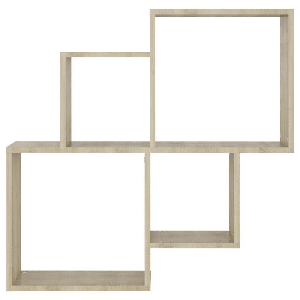 furnicato Regalwürfel Würfel-Wandregal 80x15x78,5 cm Sonoma-Eiche Massivholz