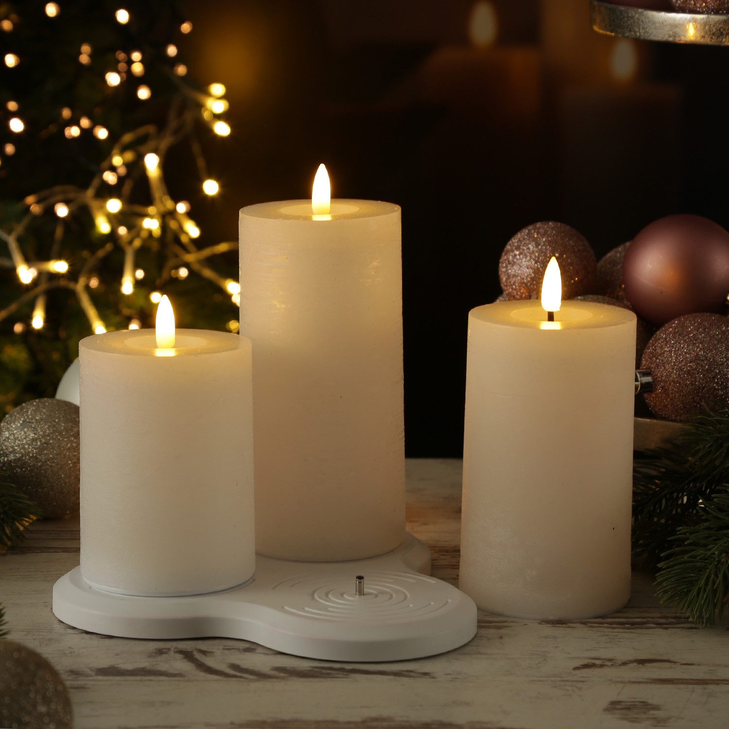 MARELIDA LED-Kerze LED Kerzenset LISA Rustik günstig online kaufen