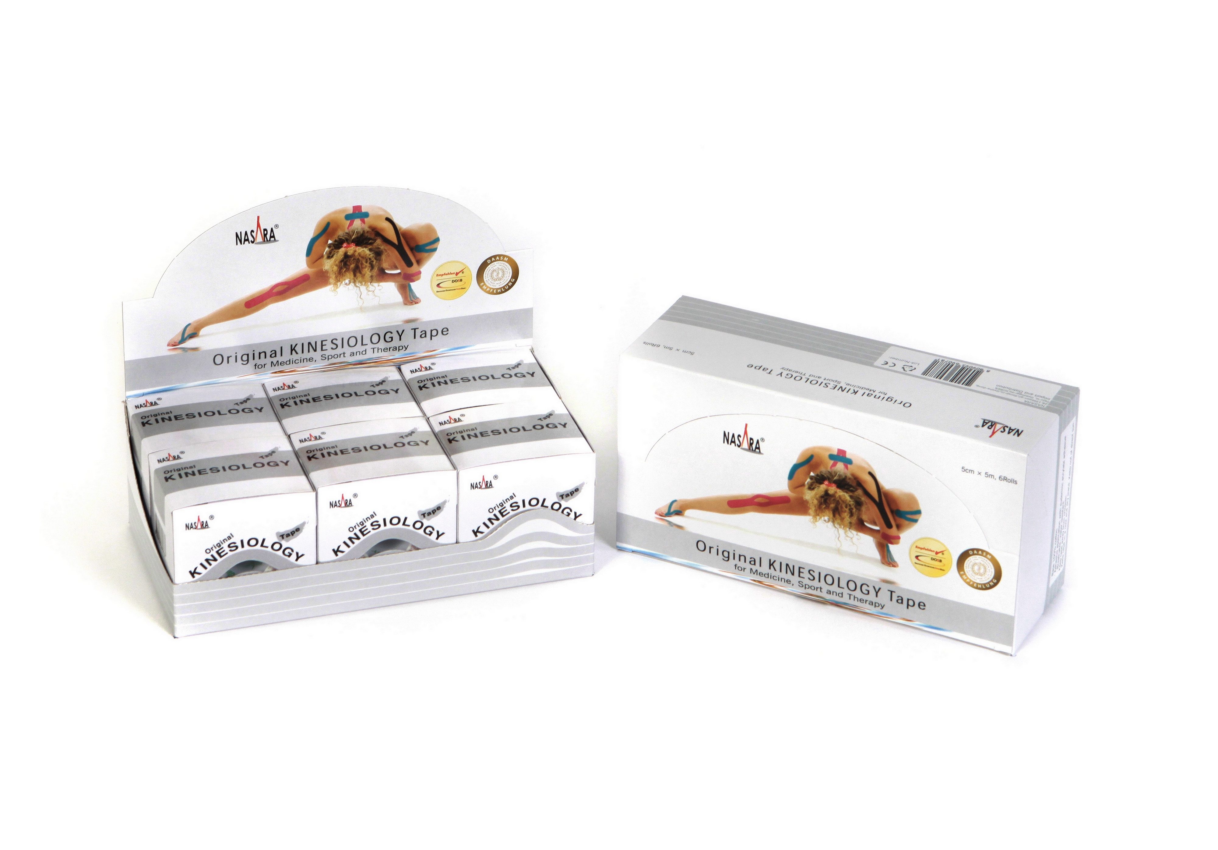 NASARA Kinesiologie-Tape NASARA Kinesio Tape, 5cm x 5m (6er Box)
