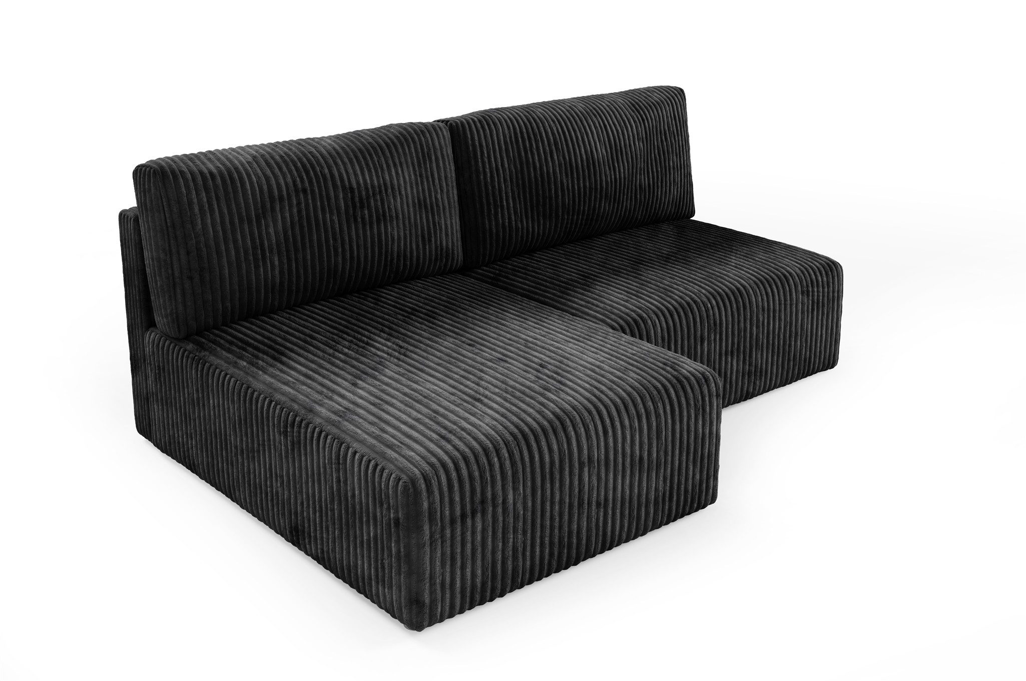 Fun Möbel Ecksofa Sofa FUN ALEGRIA XS mit Schlaffunktion in Velourstoff Tilia, mit Schlaffunktion und Bettkasten, Ottomane Links oder Rechts