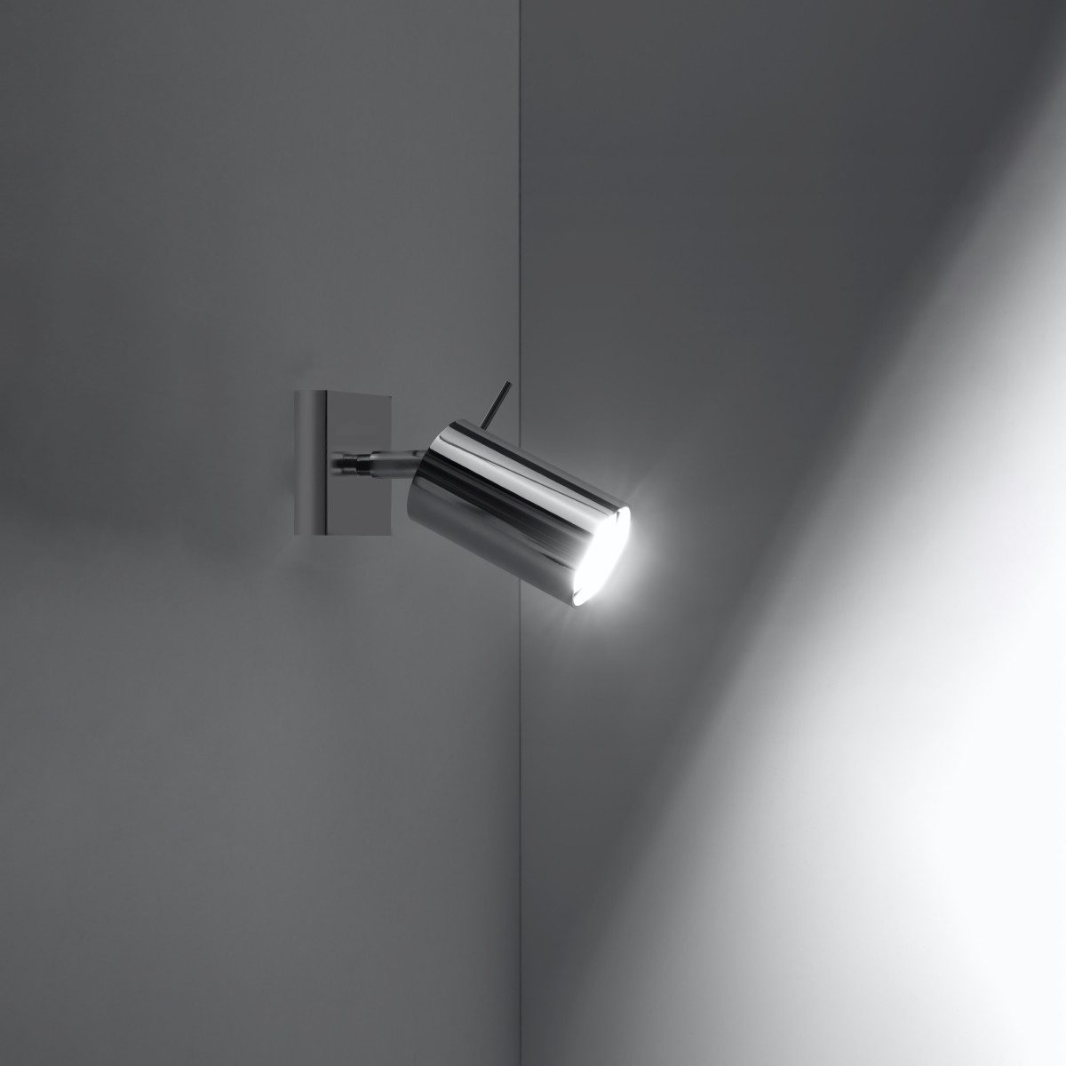 SOLLUX lighting Wandleuchte Wandleuchte Ring Chrom, Nicht enthalten