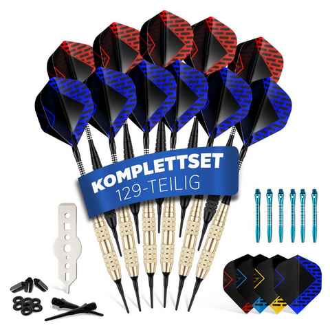 DartPro Dartpfeil DartPro Dartpfeile mit Kunststoffspitze – 12 Dartpfeile [18g]