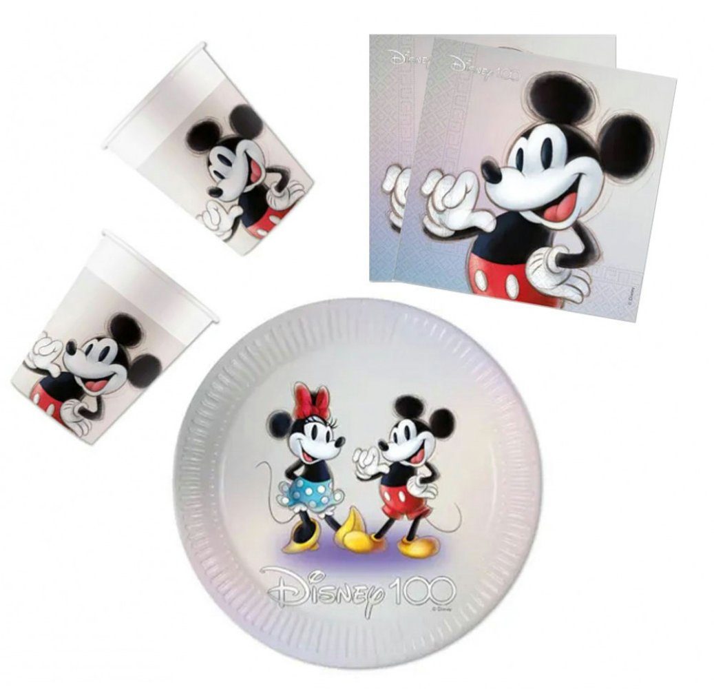 Disney Einweggeschirr-Set Disney Minnie Mickey Mouse Geburtstag Deko Set 36tlg.Partyset (36-tlg), 8 Personen