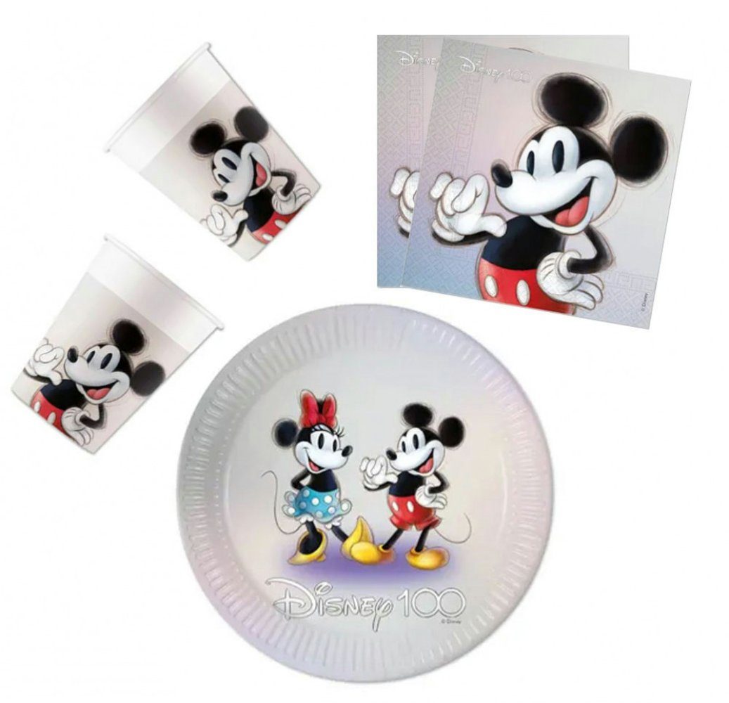 Disney Детская посуда-Set Disney Minnie Mickey Mouse Geburtstag Deko Set 36tlg.Partyset (36-tlg), 8 Personen
