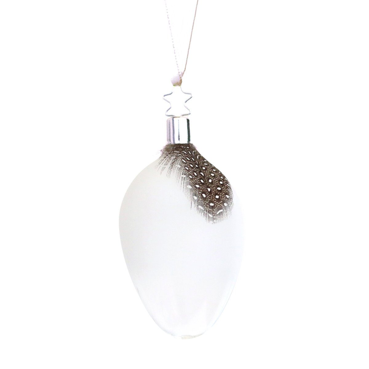 440s Christbaumschmuck INGE-GLAS Oster-Hänger Ei WEIGHTLESS weiß (1-tlg)