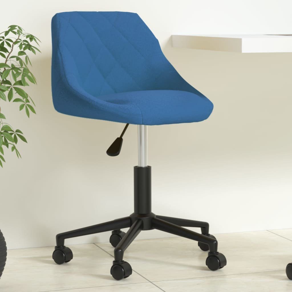 vidaXL Bürostuhl Bürostuhl Drehbar Blau Samt (1 St)