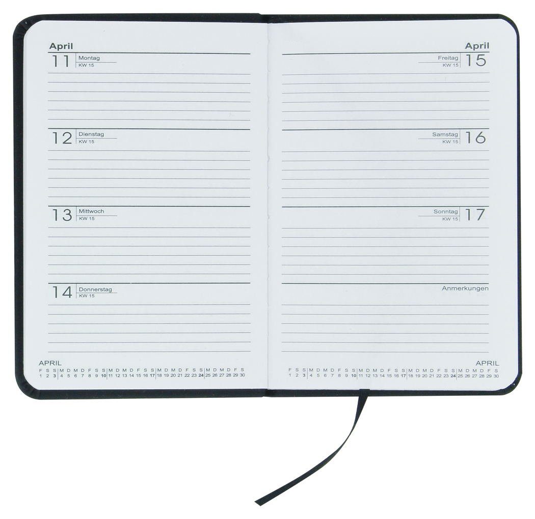 Stylex Schreibwaren Taschenkalender Taschenkalender 2026 / ca DIN A7 / mit PU Einband / Farbe: blau