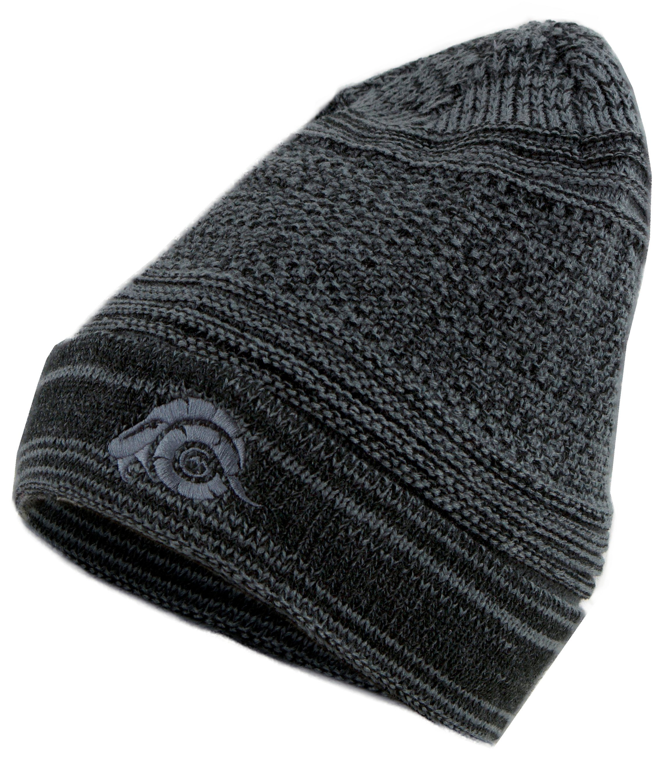GUGGEN Mountain Fleecemütze GUGGEN Mountain Wintermütze Stickmütze Mütze K902