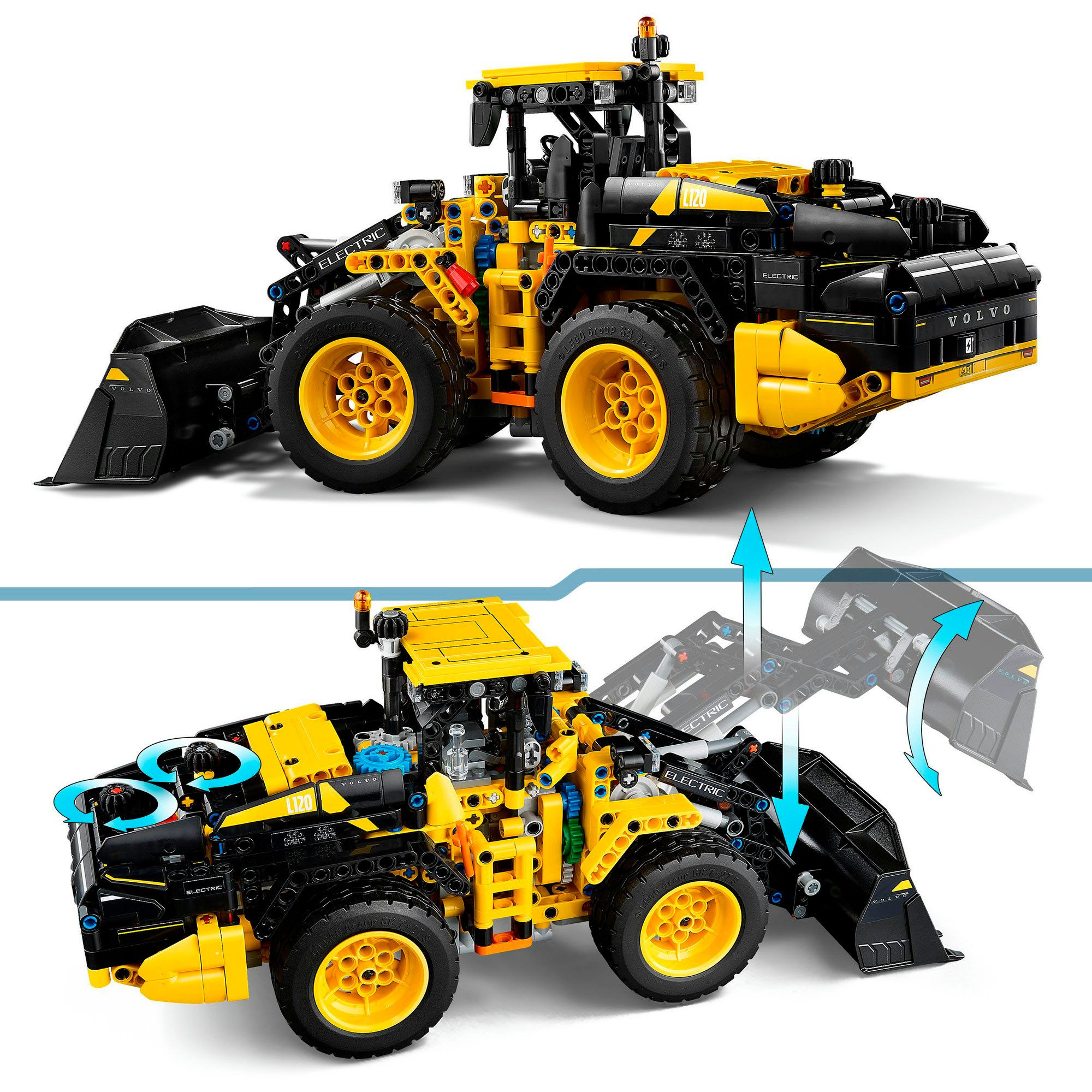 LEGO® Volvo L120 Electric Radlader (42209), LEGO Technic Konstruktionsspielsteine, (973 St), Made in Europe – Bild 4 von 5
