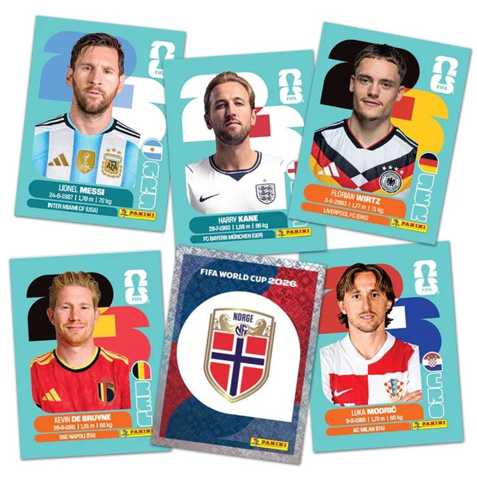 Panini Sammelkarte Offizielle FIFA World Cup 2026™ Stickerkollektion - Box mit 100 Tüten