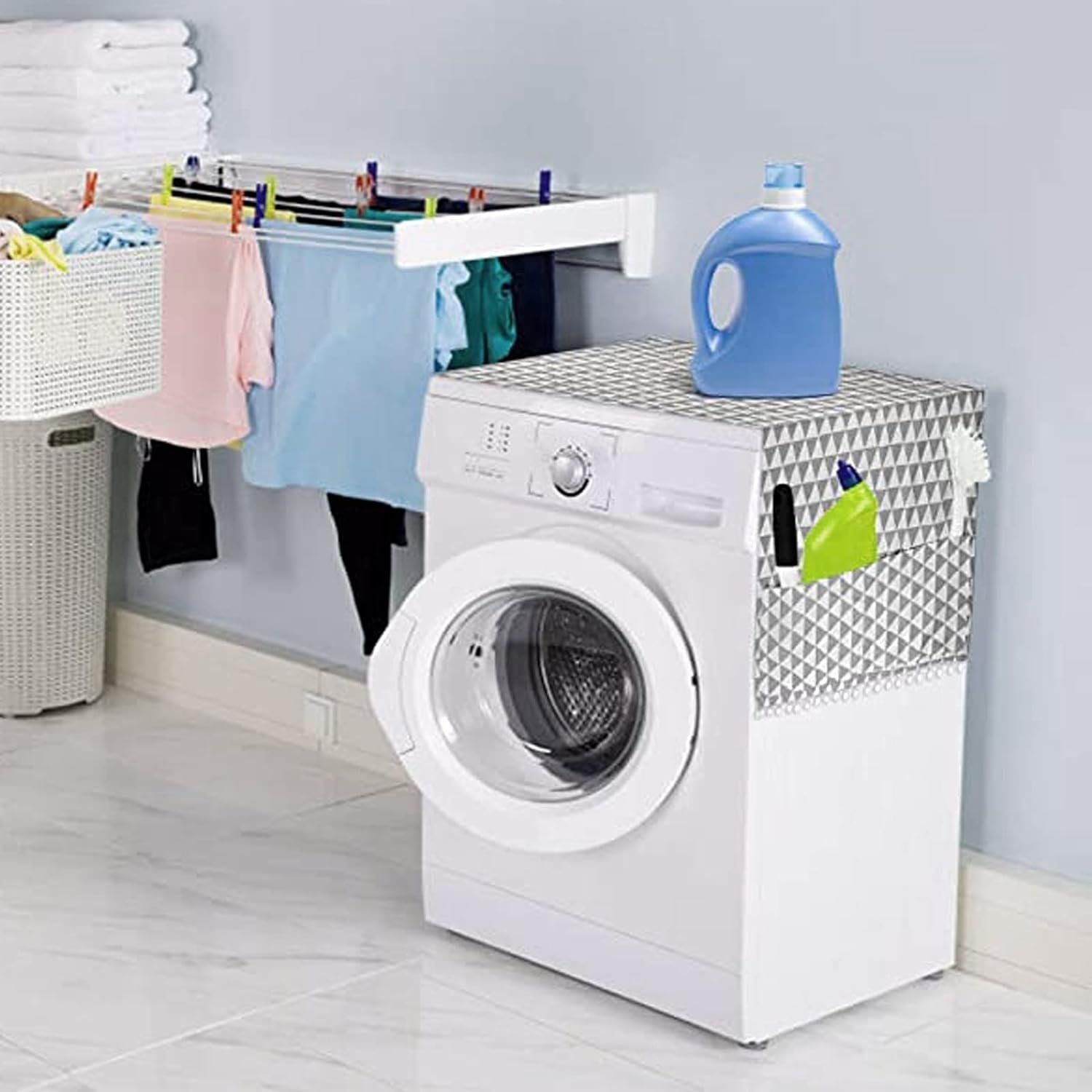 Wäschespinne-Schutzhülle mit Staubschutz Waschmaschinen cm 130*55 Stück 2 FELIXLEO Aufbewahrungstasche